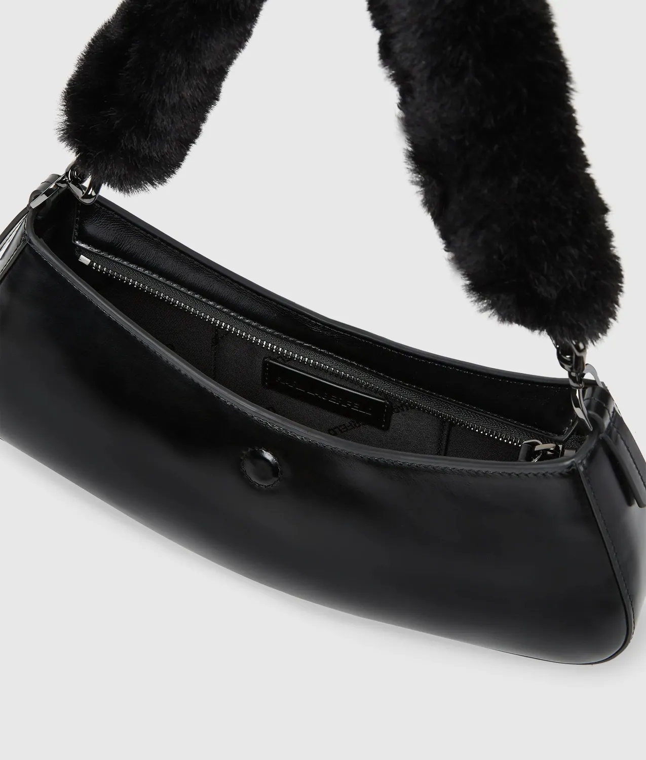 Karl Lagerfeld K/Autograph Drop Small Umhängetasche schwarz Lack