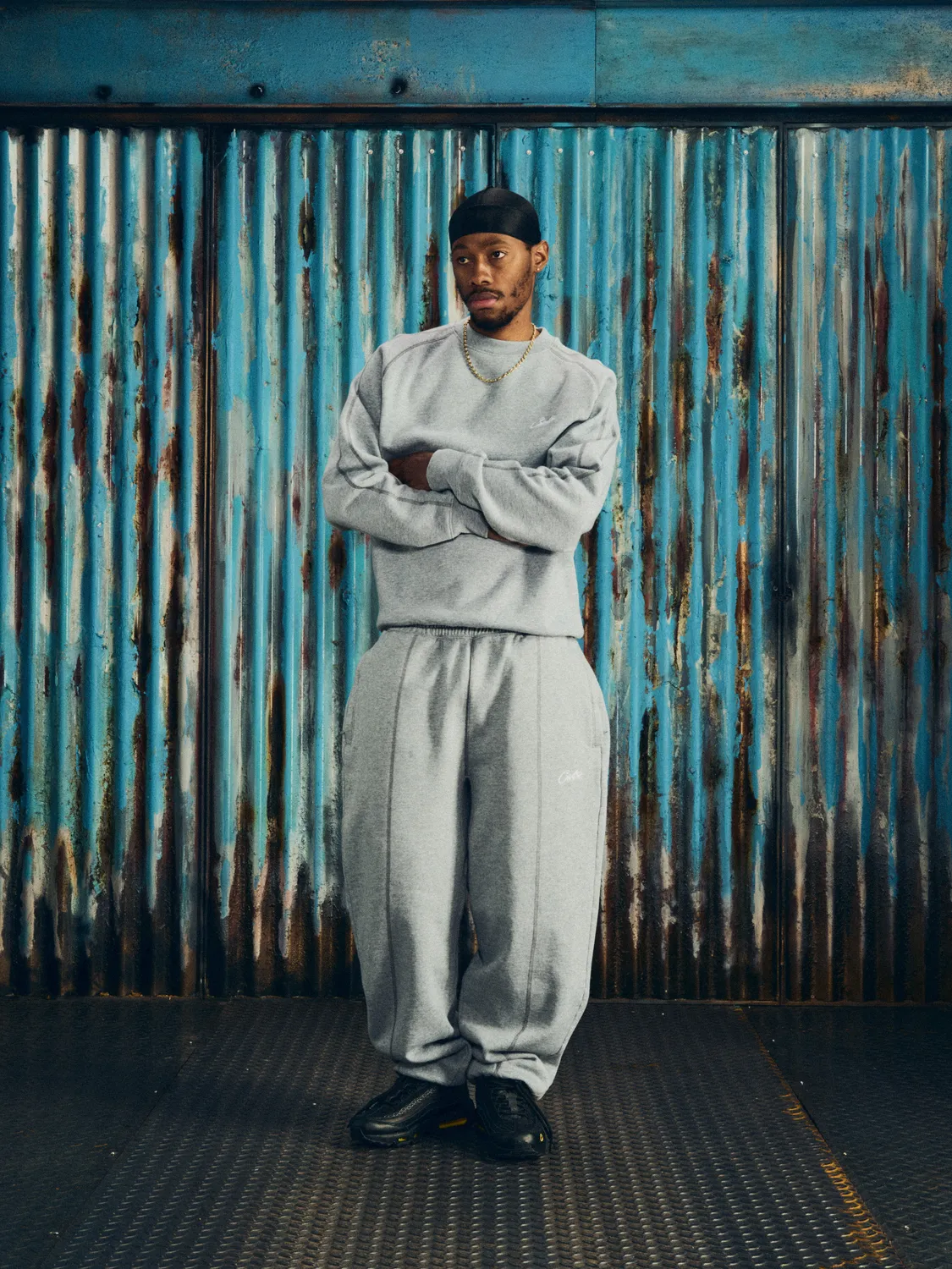 Corteiz HMP Open Hem Jogginghose Heather Grey Baumwolle