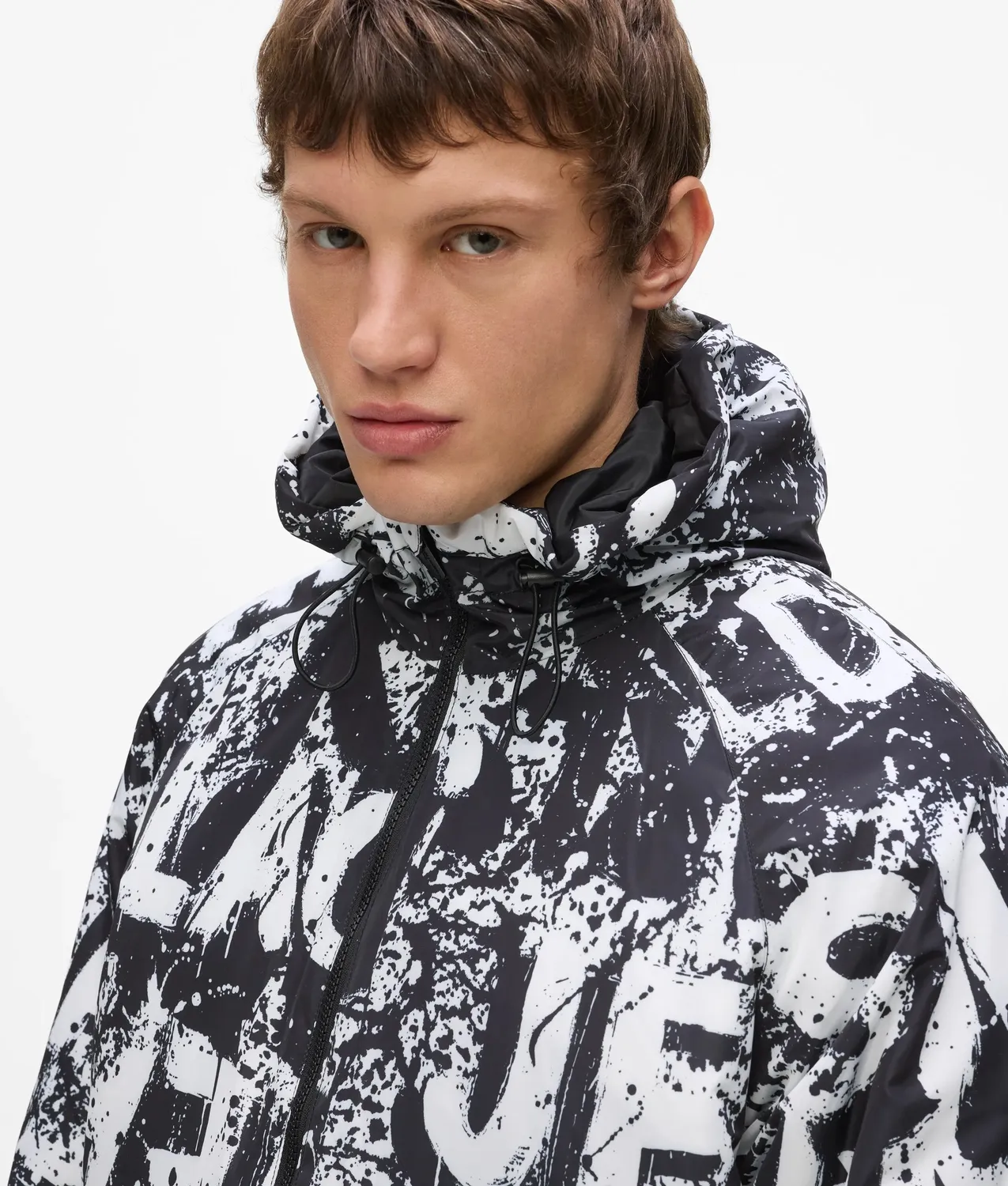 Karl Lagerfeld All-over Logo Steppjacke Herren wattiert