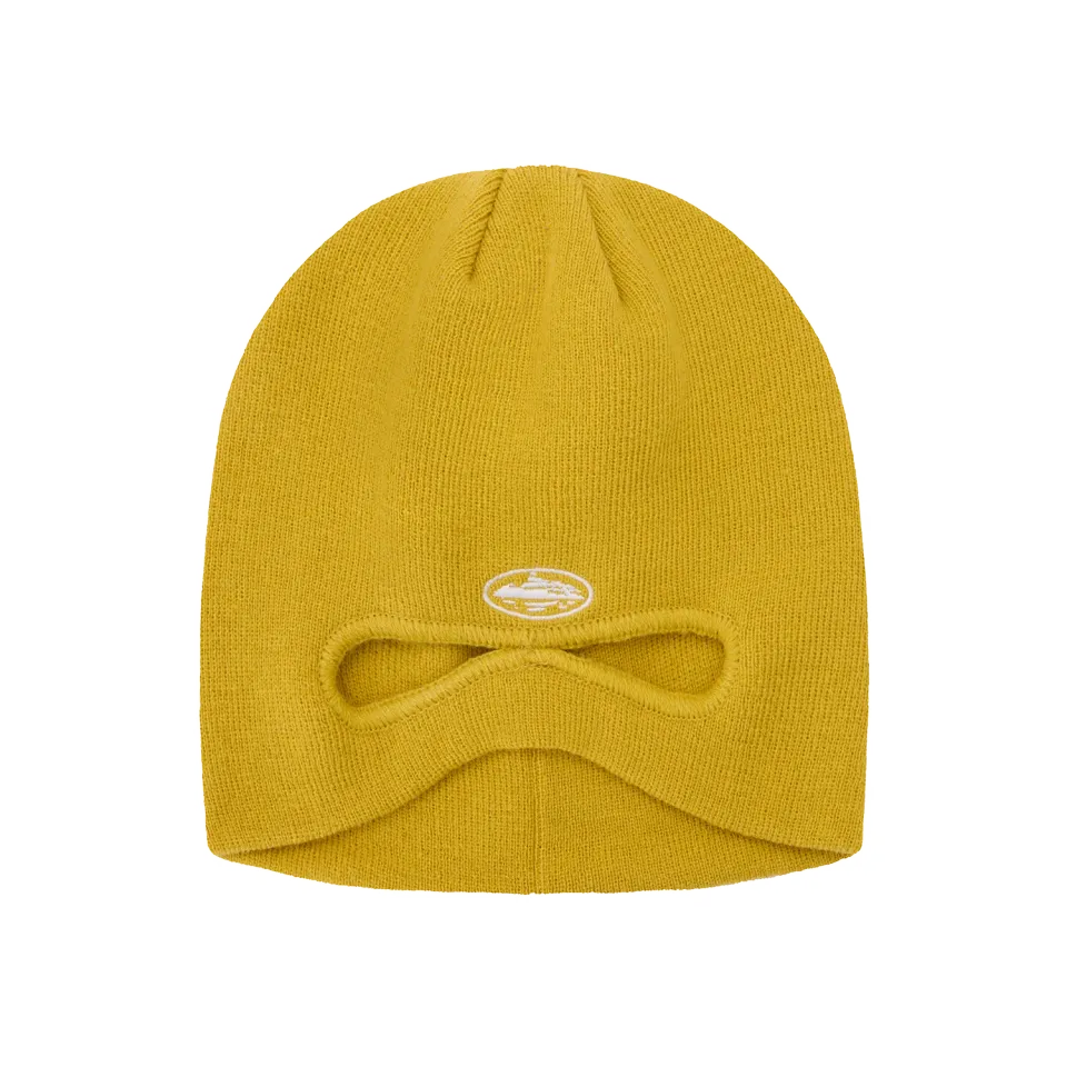 Corteiz Peek-A-Beanie Mustard Acryl Mütze