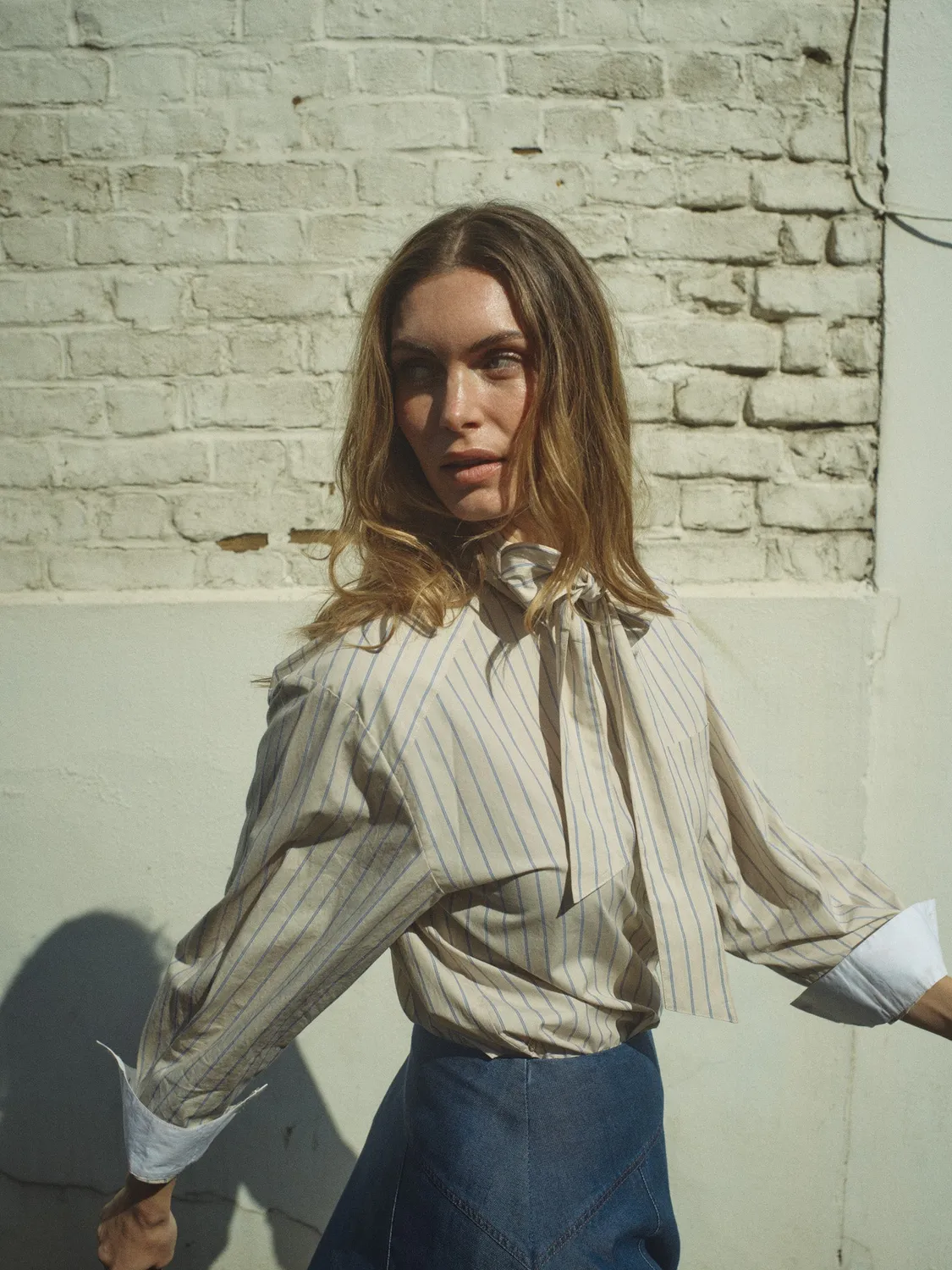 Mos Mosh Keeva Lilou Shirt Oxford Tan Oversize