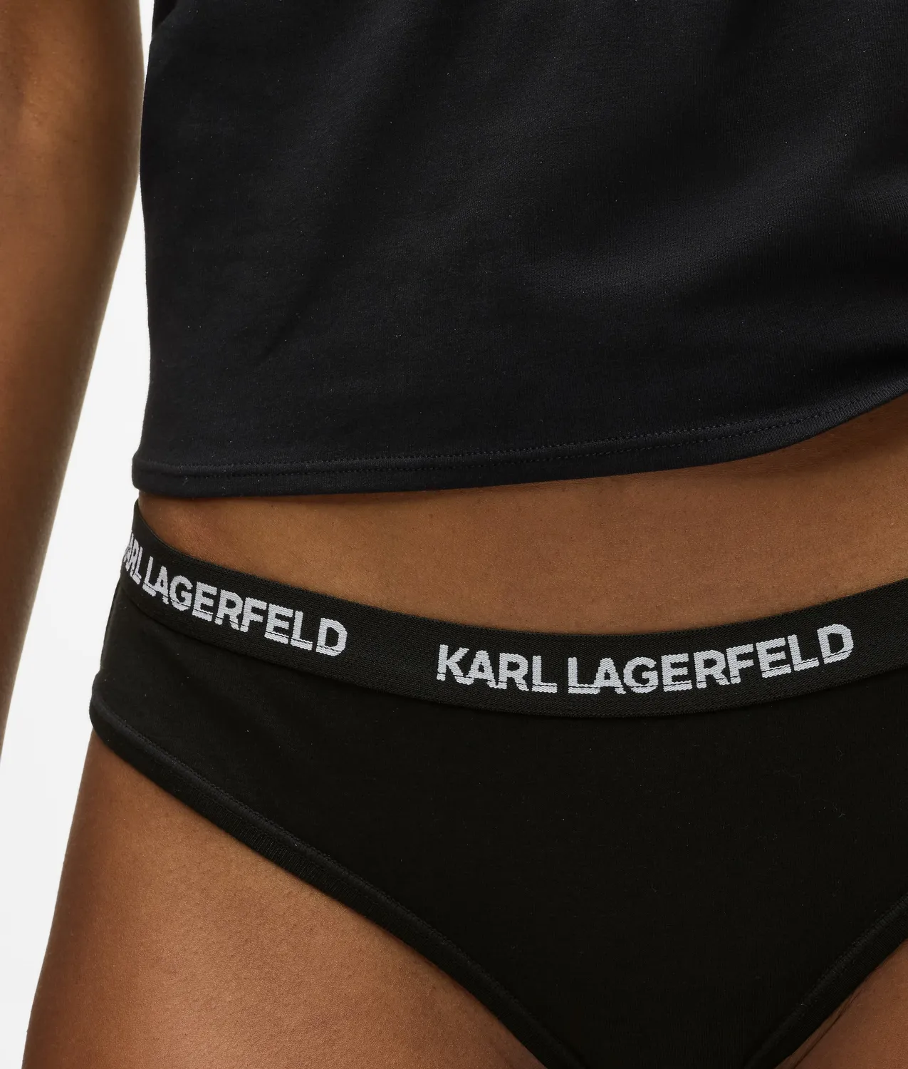 Karl Lagerfeld Logo Slip 3er-Pack Baumwolle Bund
