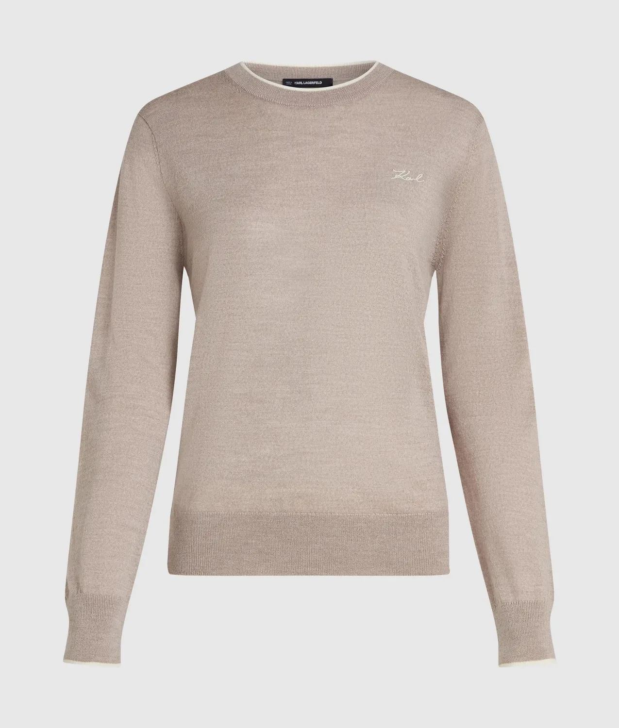 Karl Lagerfeld Merino Pullover Rundhals Wollpullover