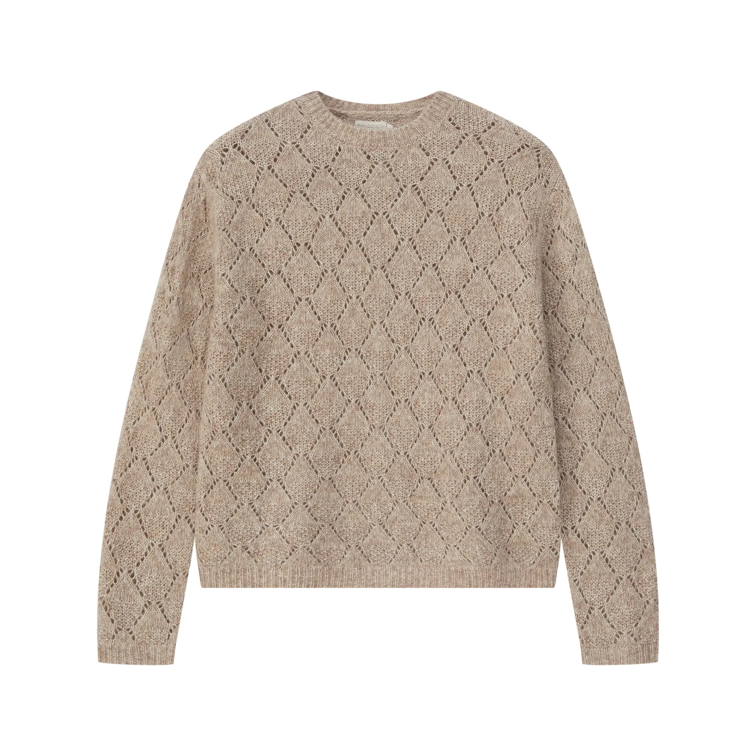 Senatex Pullover Ajourmuster Cream Baumwoll-Mix