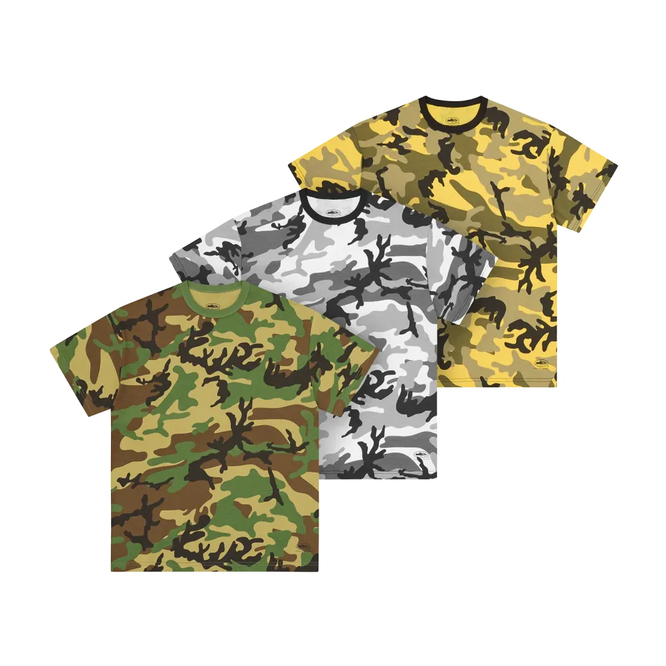 Corteiz Guerillaz Camo Tee T-Shirt 3PK Mixed Camouflage