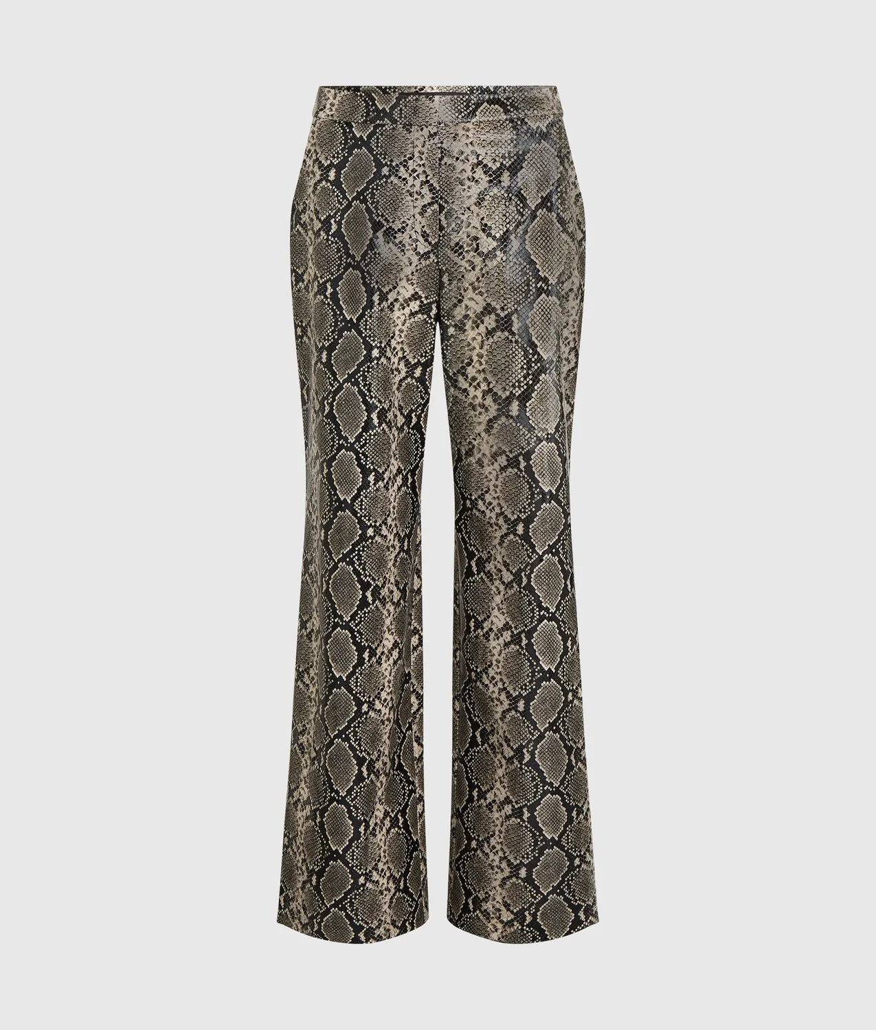 Karl Lagerfeld Faux-python Flared Pants Schlaghose
