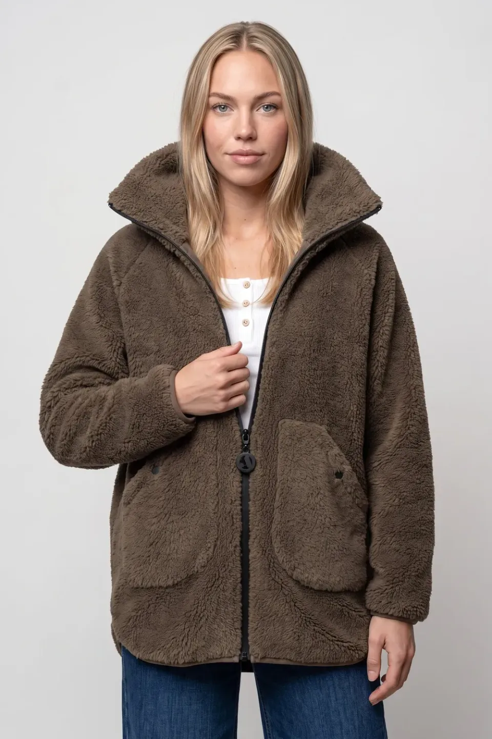 Alife & Kickin SariaAK T Teddyjacke Braun Damen