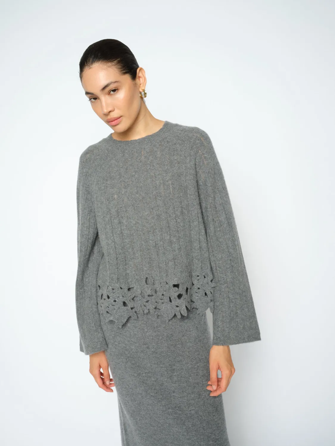 Mos Mosh Vanju Liora Lace Strickpullover Thunderstorm