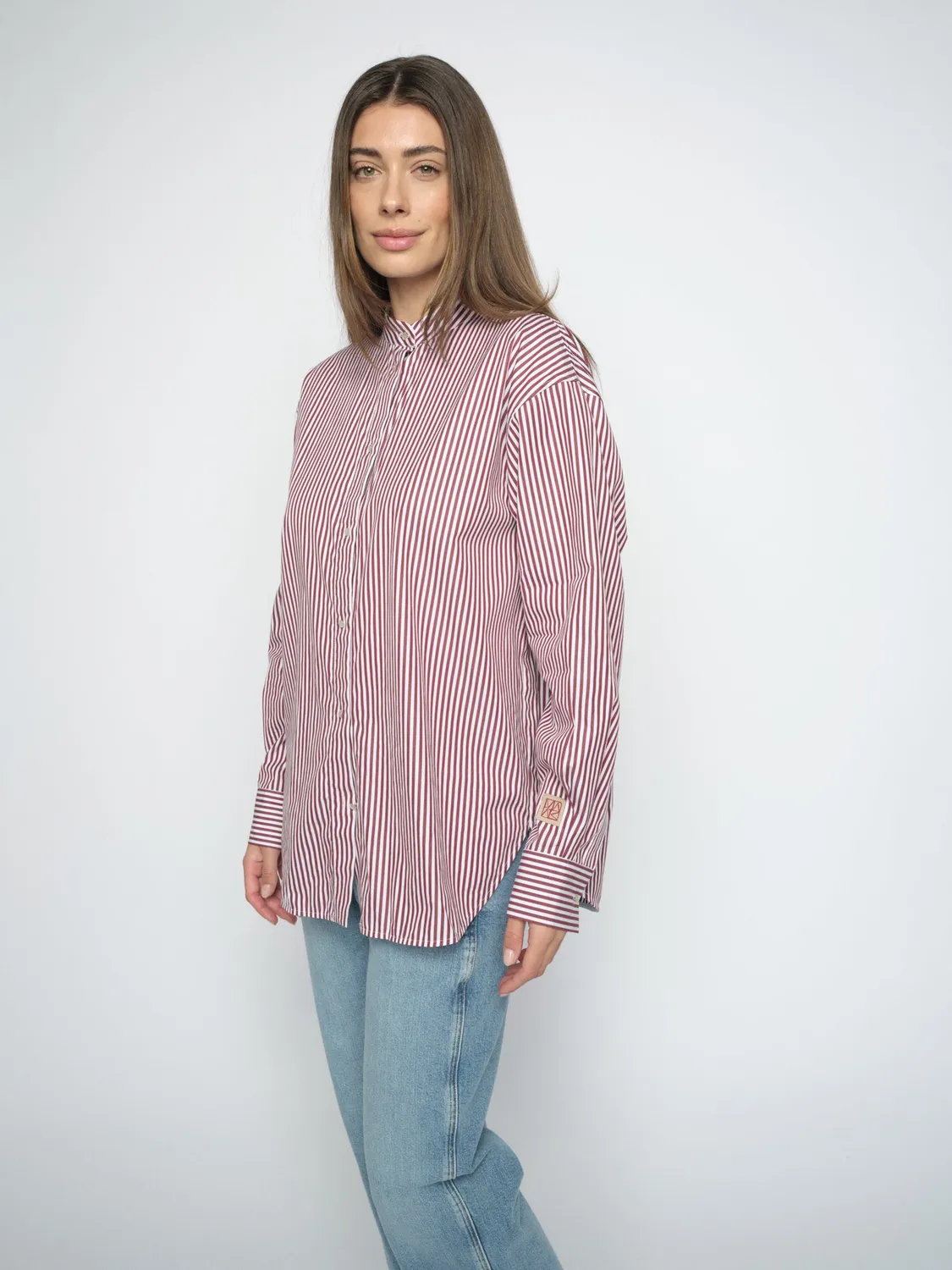 Mos Mosh MMKaris Slim Stripe Hemd Cabernet Bio