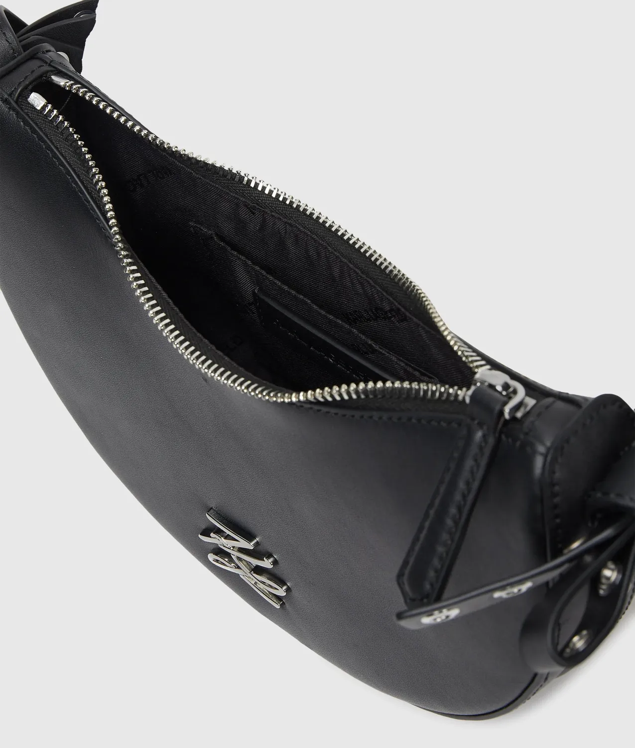 Karl Lagerfeld K/Autograph Moon Bow Umhängetasche Leder schwarz