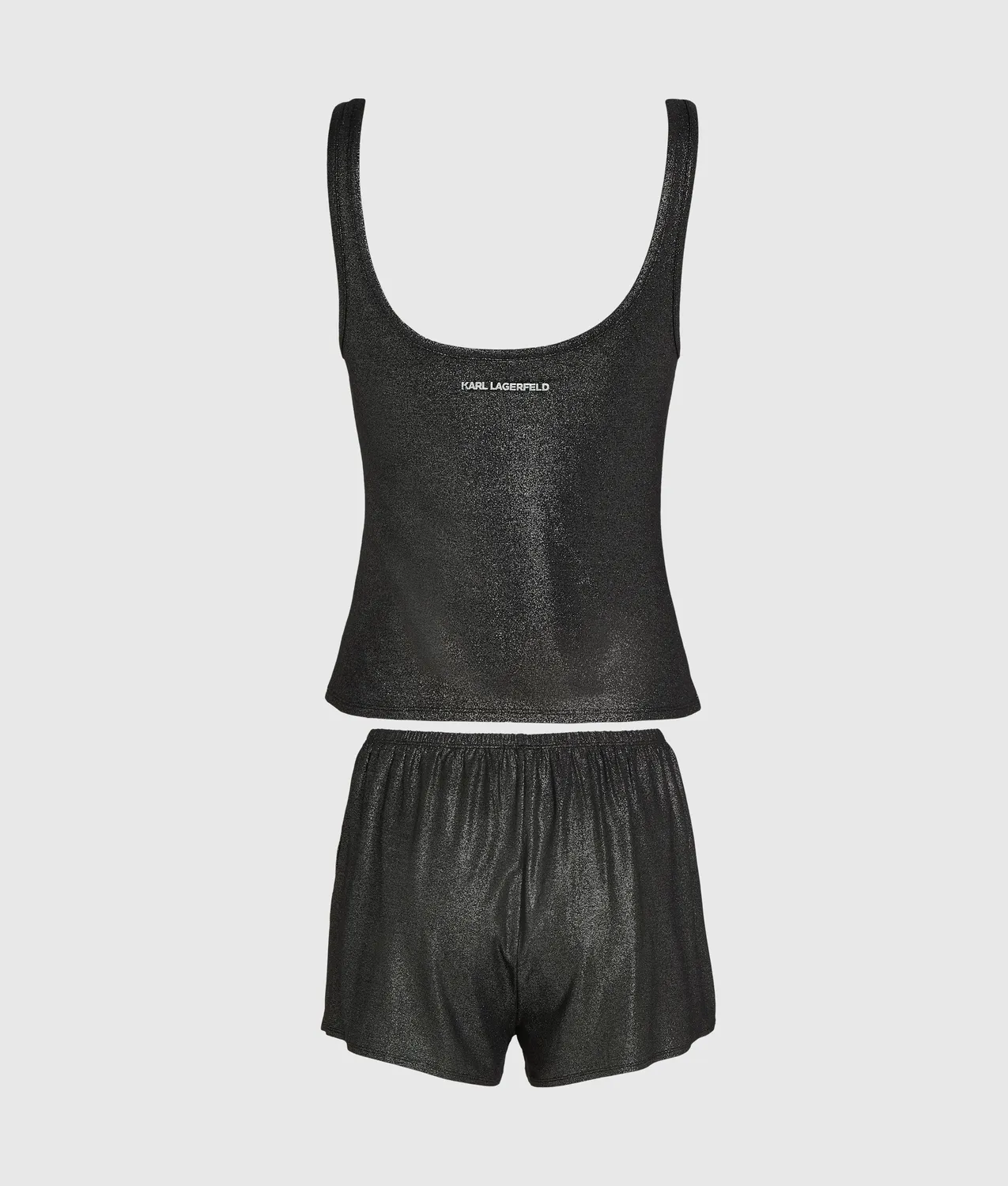 Karl Lagerfeld Ikon Pyjama-Set Glitzer Kurz Spitze
