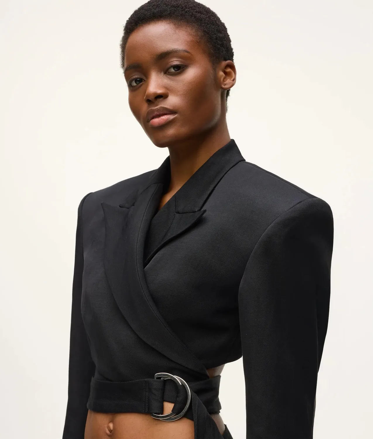Karl Lagerfeld KL Studio Wrap Blazer Wickelblazer cropped