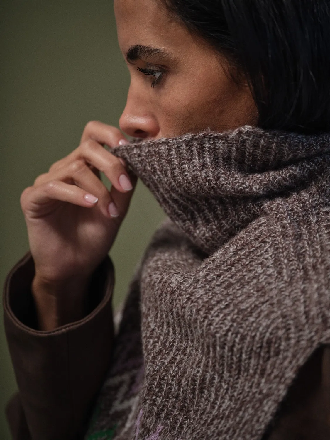 Mos Mosh MMHDarling Knit Tube Loop Jacquard Braun