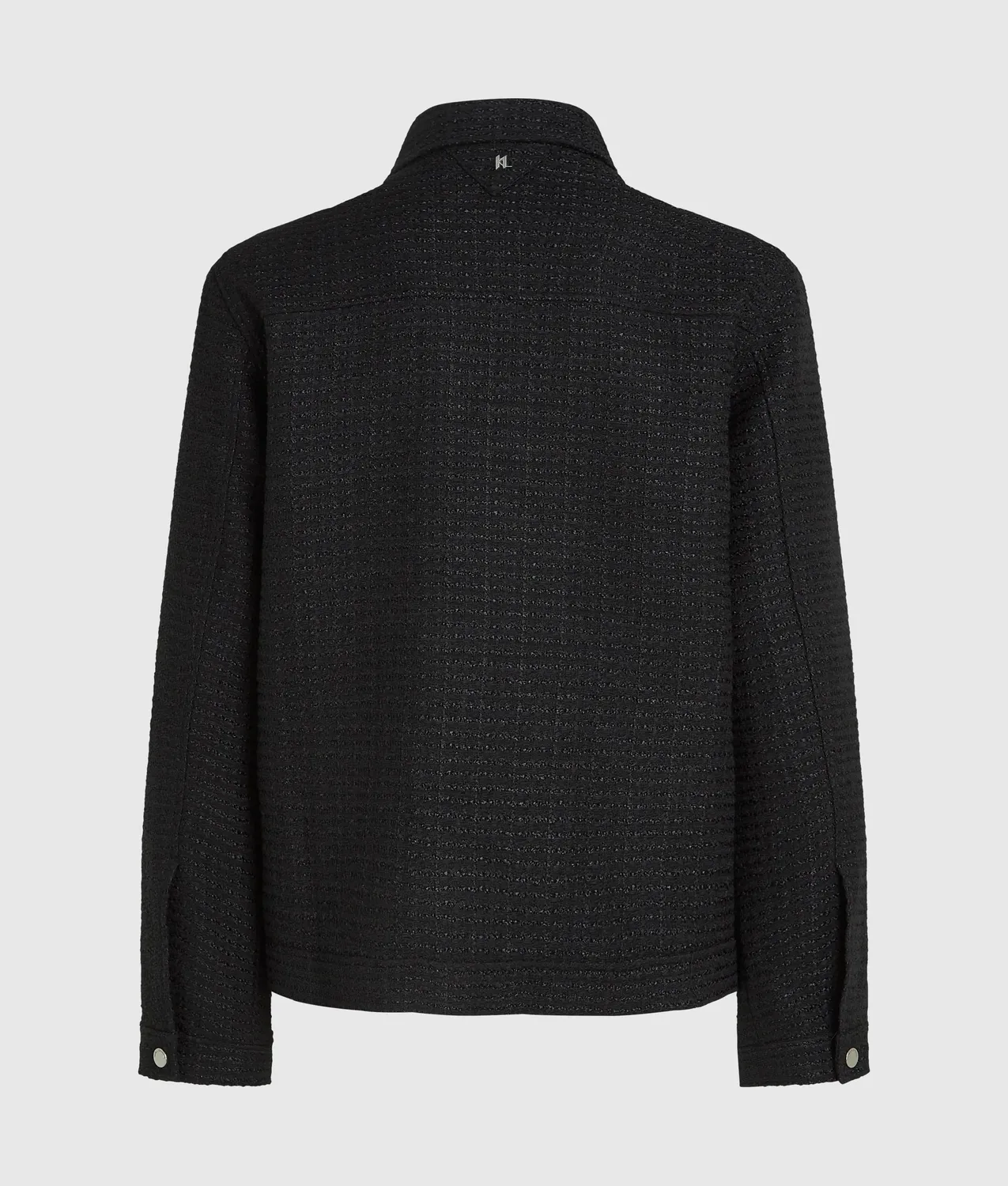 Karl Lagerfeld Bouclé Jacke Zip-up mit Anstecker