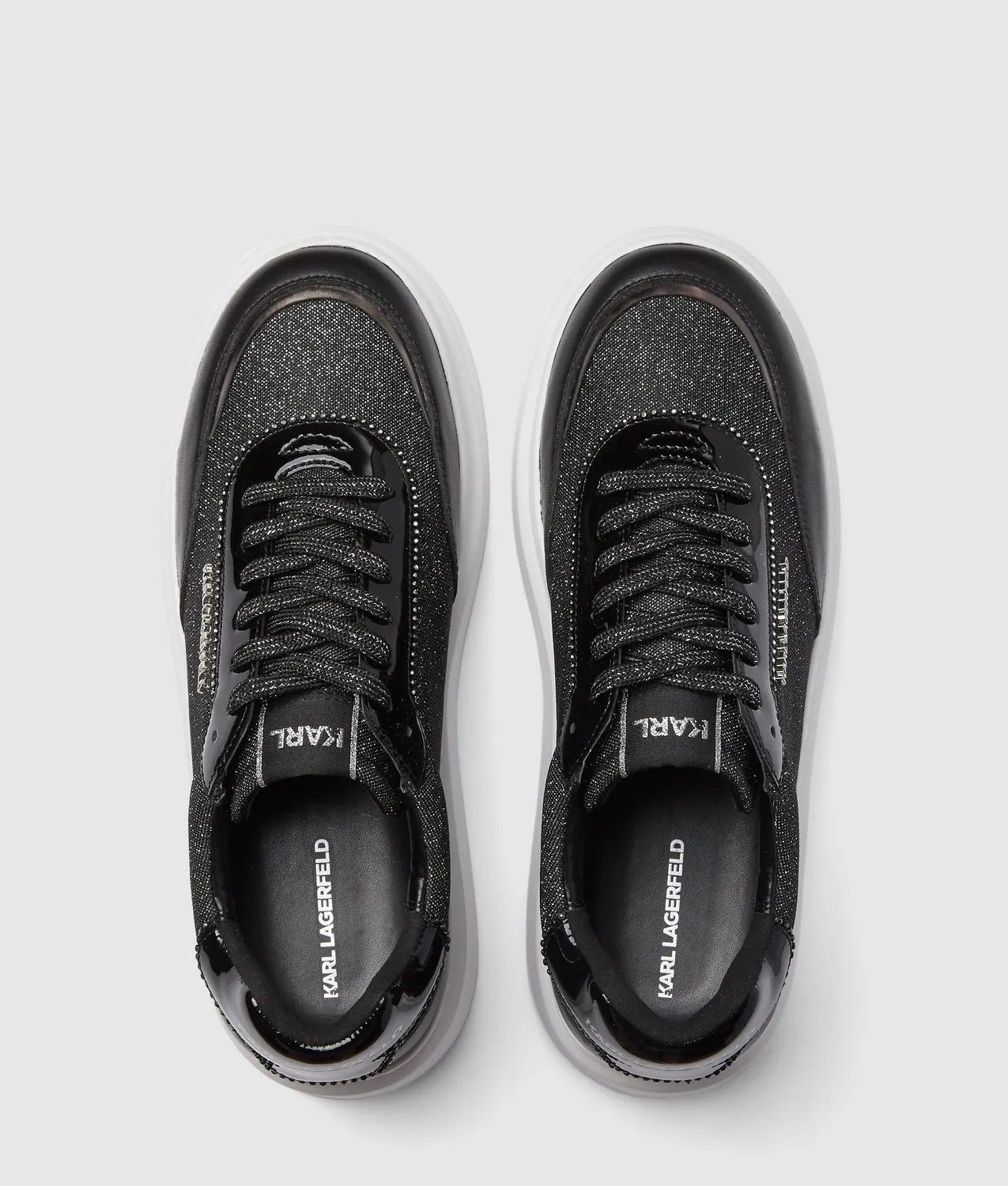 Karl Lagerfeld Anakapri Sneaker Glitzer Keilsohle