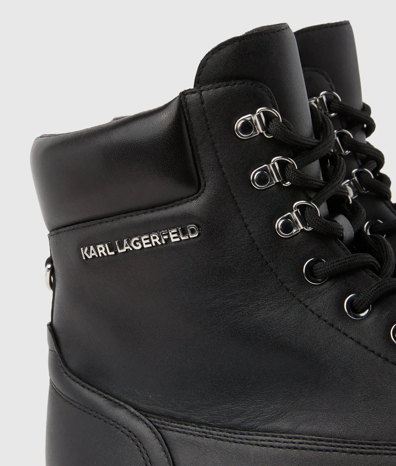 Karl Lagerfeld Miles Work Boot Stiefel Leder Lug-Sohle