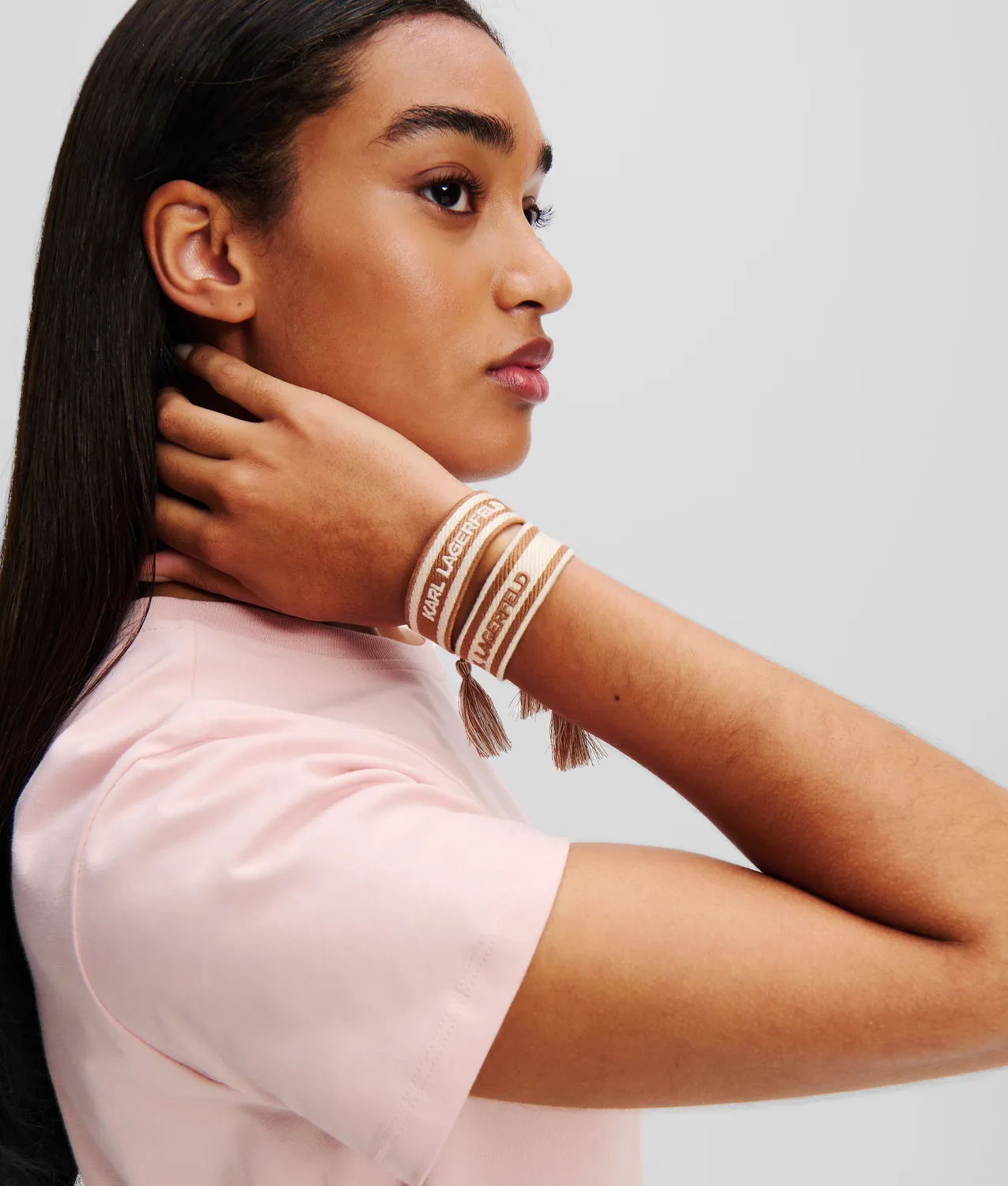 Karl Lagerfeld K/Essential Armband 2er-Set geflochten