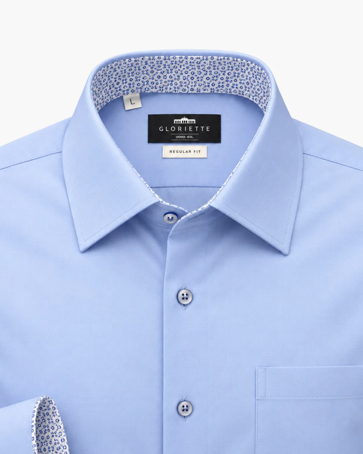 Gloriette Finest Quality Herrenhemd Hellblau Regular