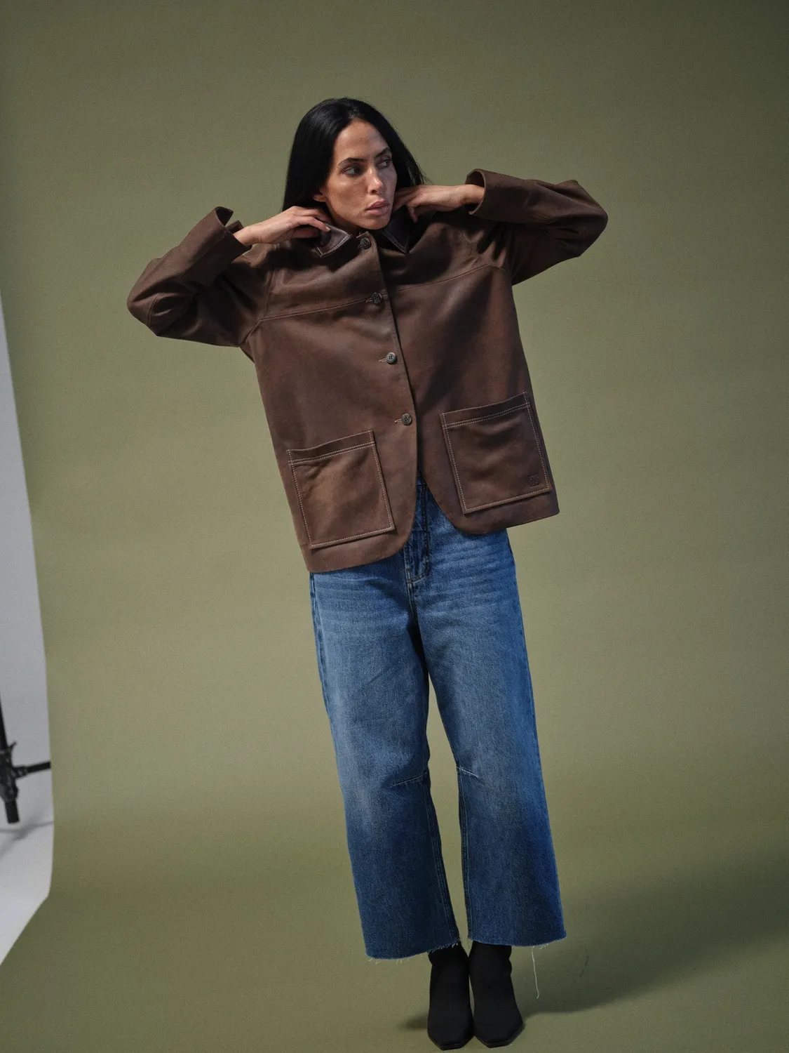 Mos Mosh MMHFame Lederjacke Ziegenleder Regular Fit