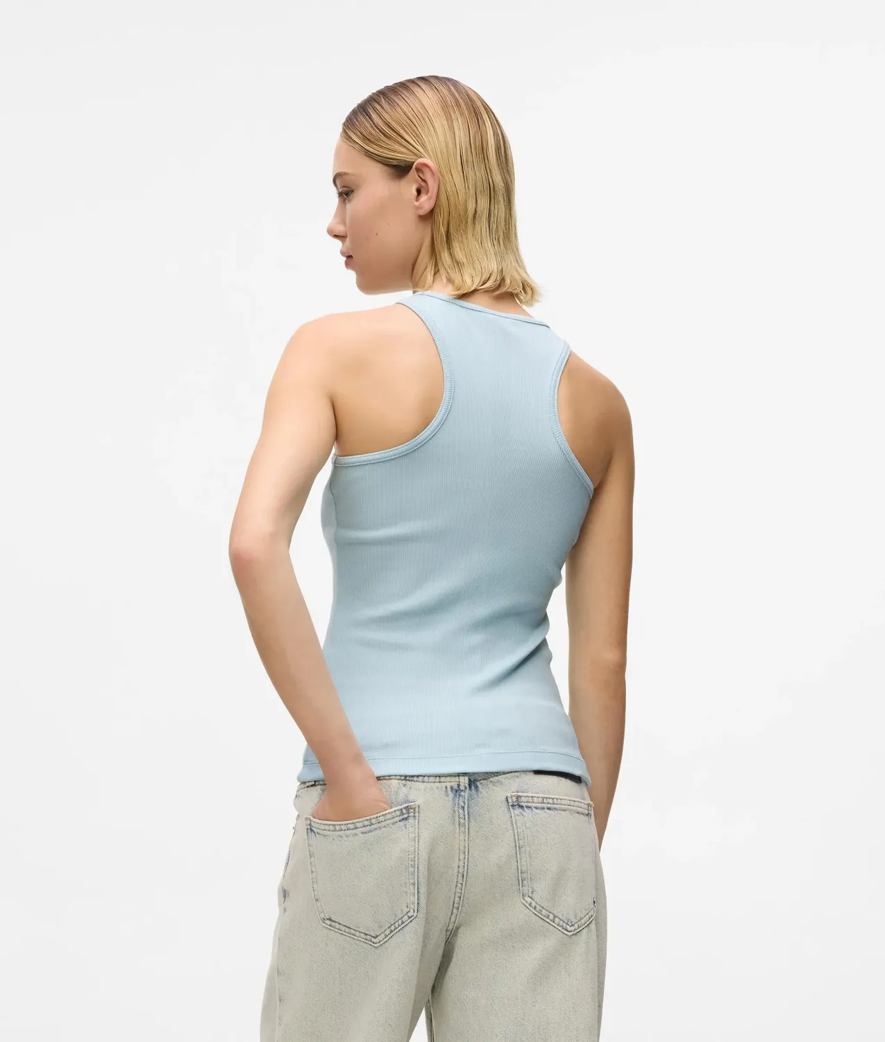 Karl Lagerfeld Ribbed Logo Tanktop Damen Rippstrick