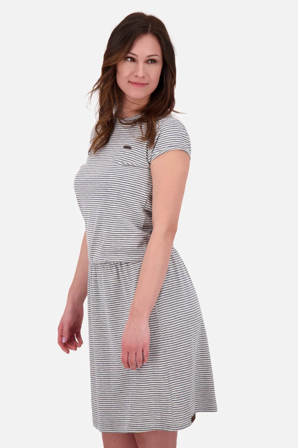Alife & Kickin ShannaAK Z Shirtkleid grau gestreift Jersey