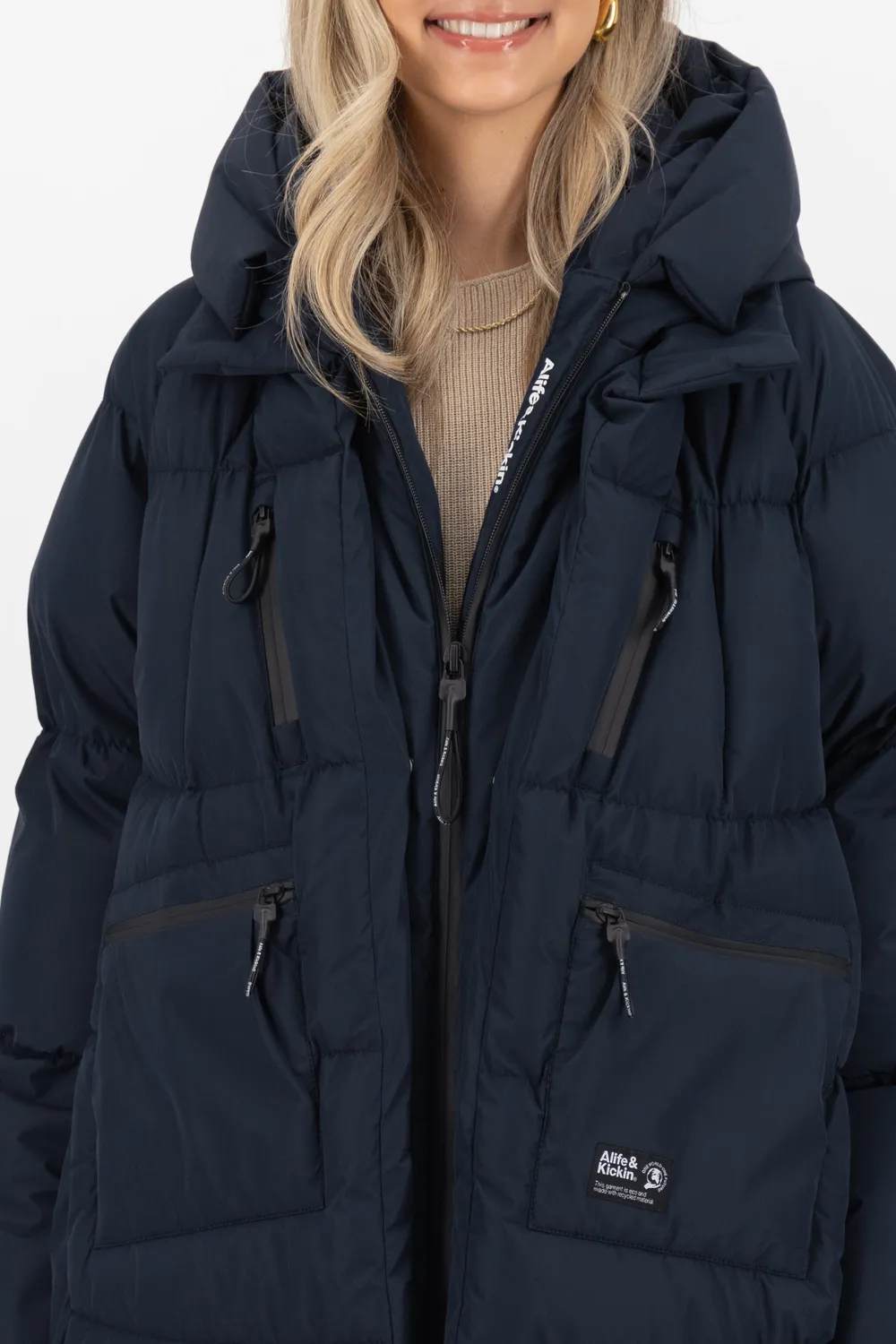 Alife & Kickin RihannaAK A Puffer Coat Dunkelblau Damen