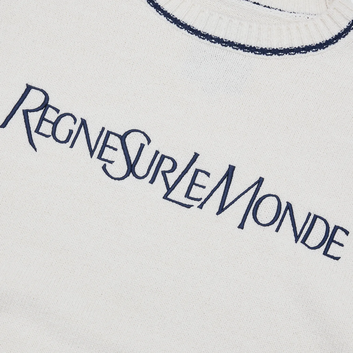 Corteiz RSLM Knit Crewneck Cream Baumwollstrick