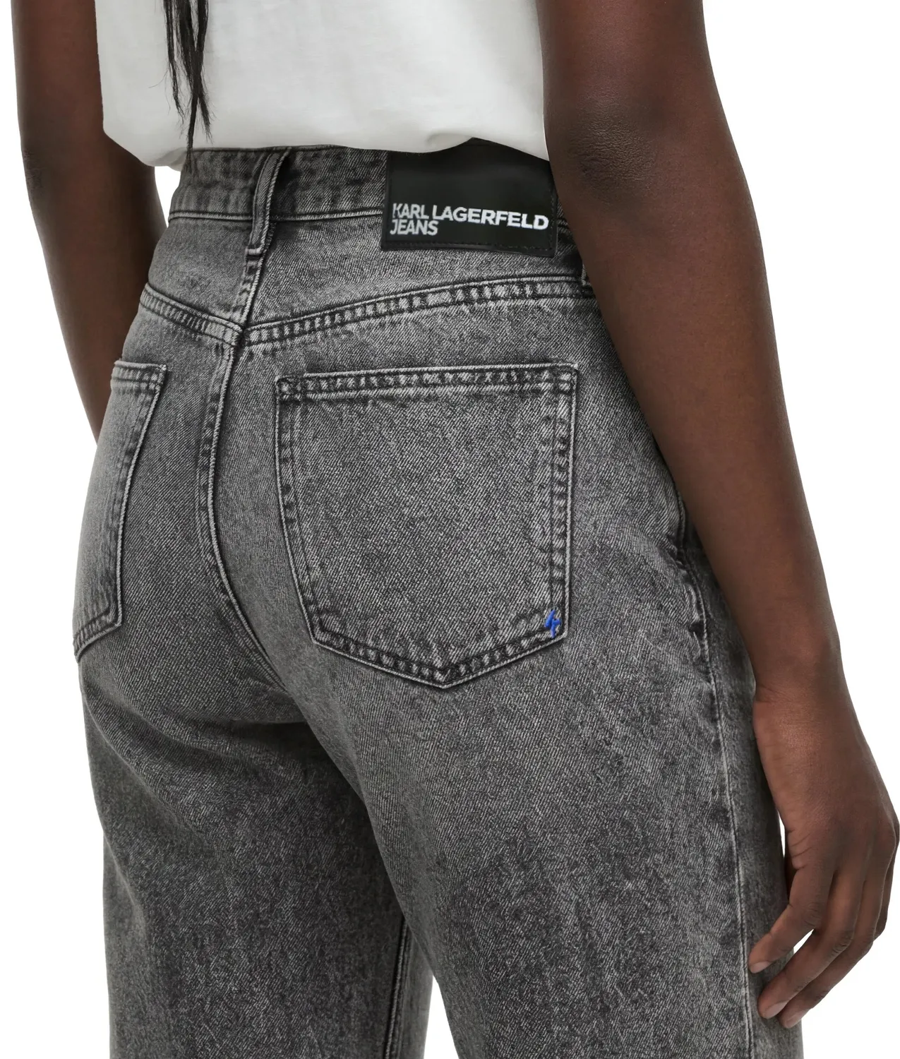 Karl Lagerfeld KL Jeans Cut-out Mom Jeans W24 L30 Blau