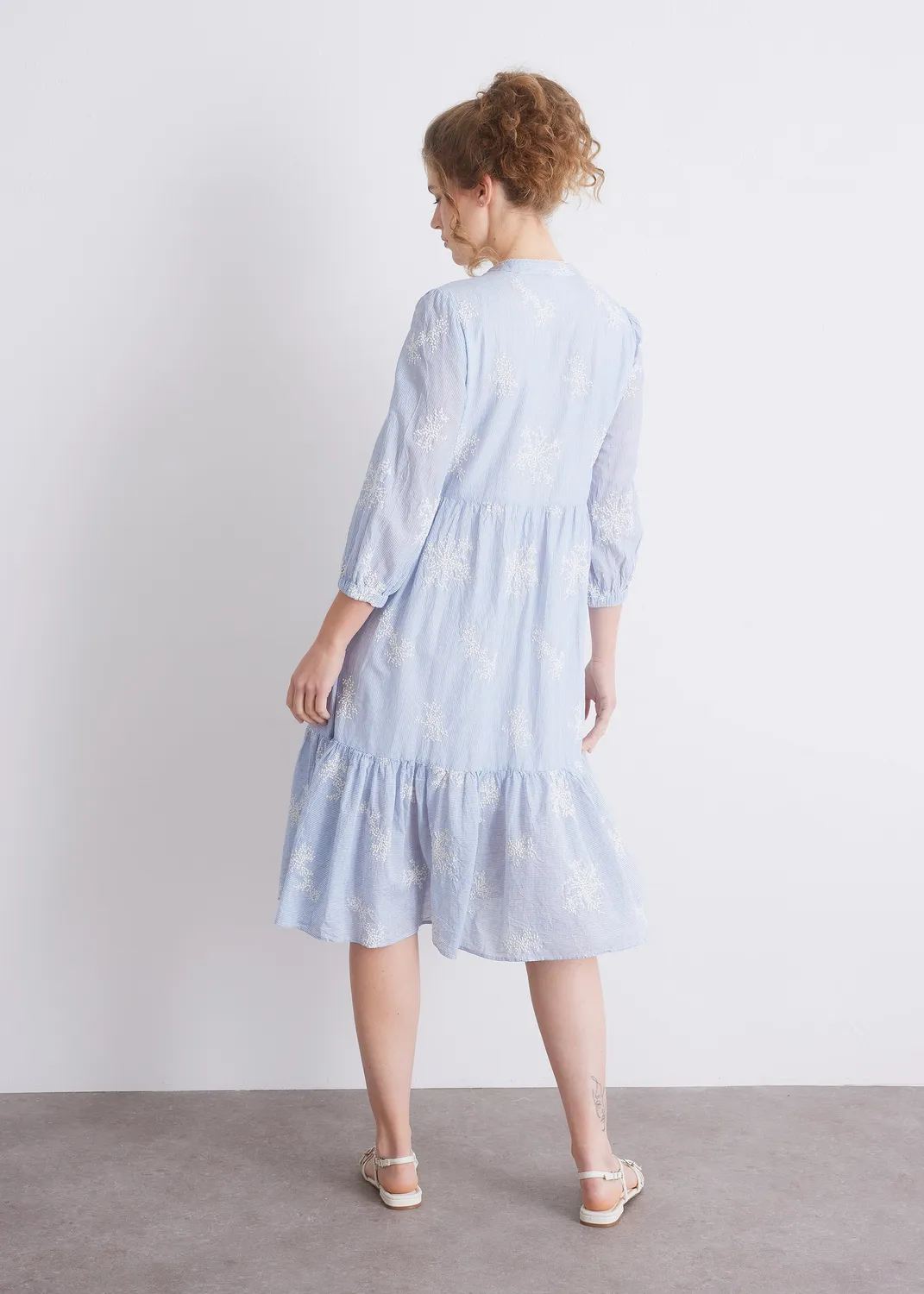 Senatex Stickerei Kleid Stufenrock Ocean Flower
