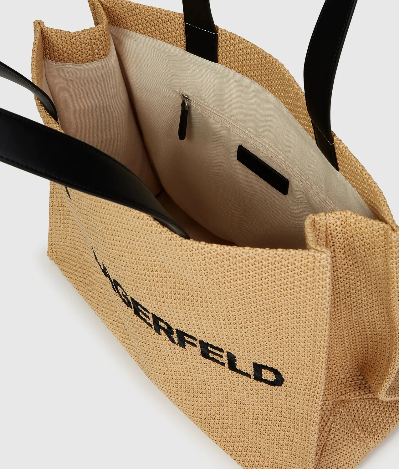 Karl Lagerfeld Logo Large Square gewebte Strandtasche
