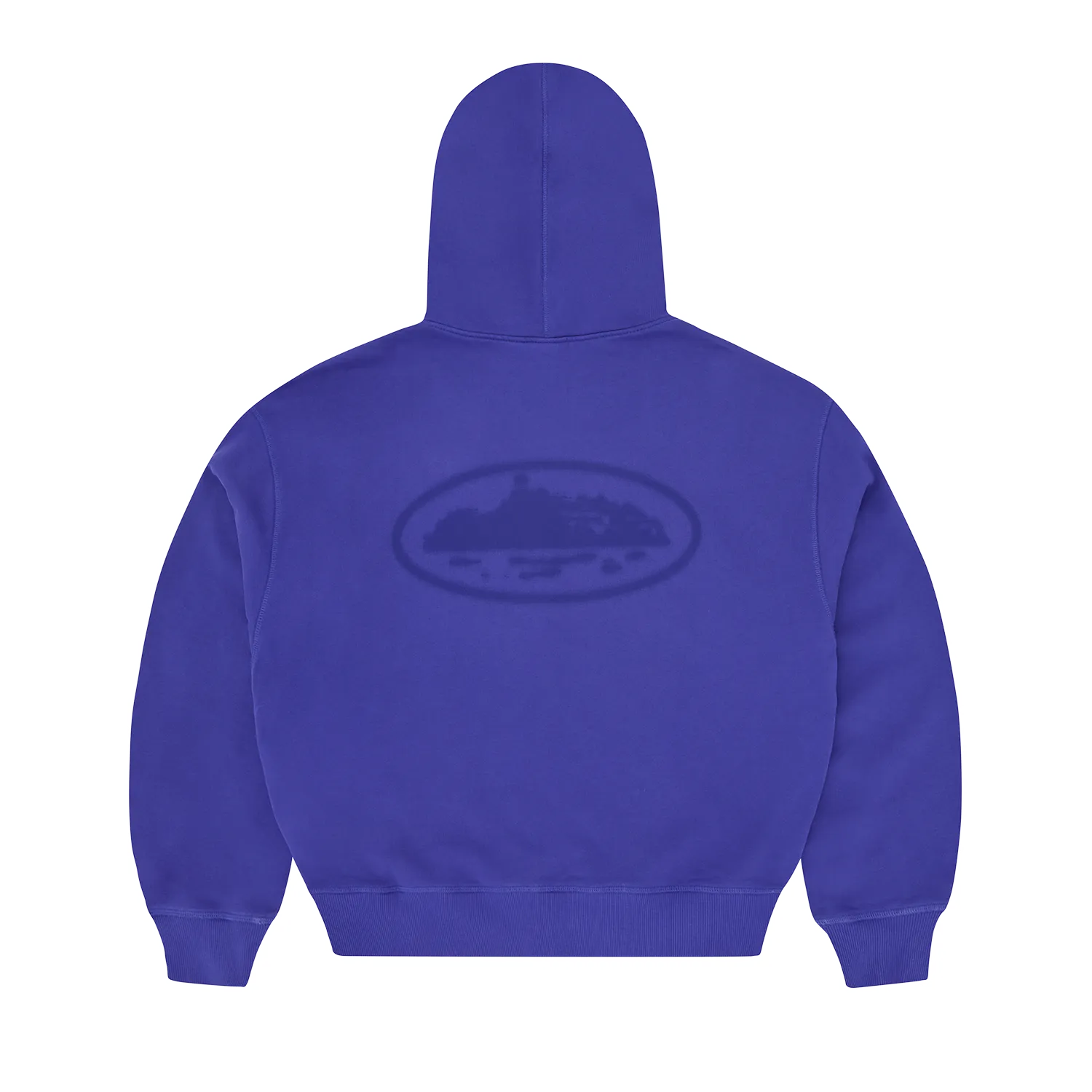 Corteiz Island Knockout Zip Hoodie Indigoblau Print