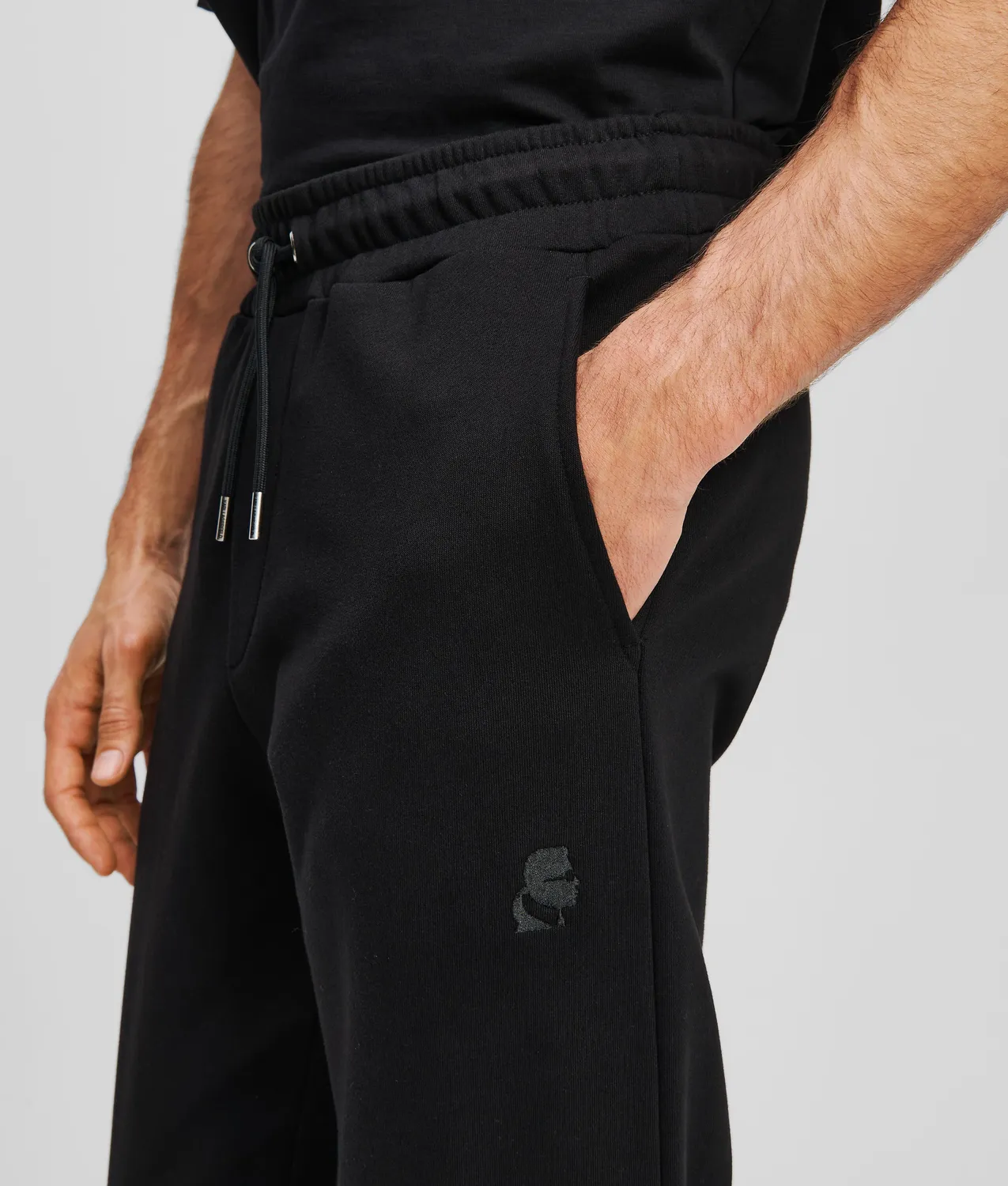 Karl Lagerfeld Kameo Sweatpants Baumwolle schwarz