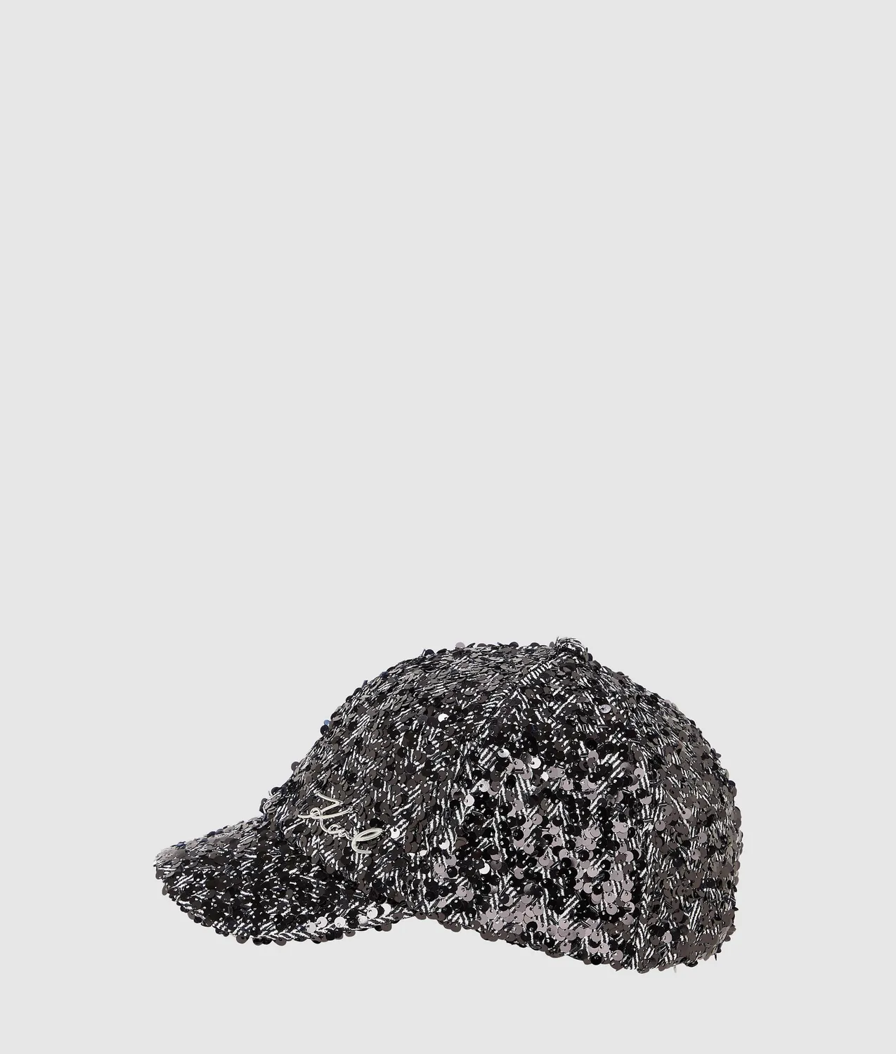 Karl Lagerfeld K Signature Cap Pailletten schwarz