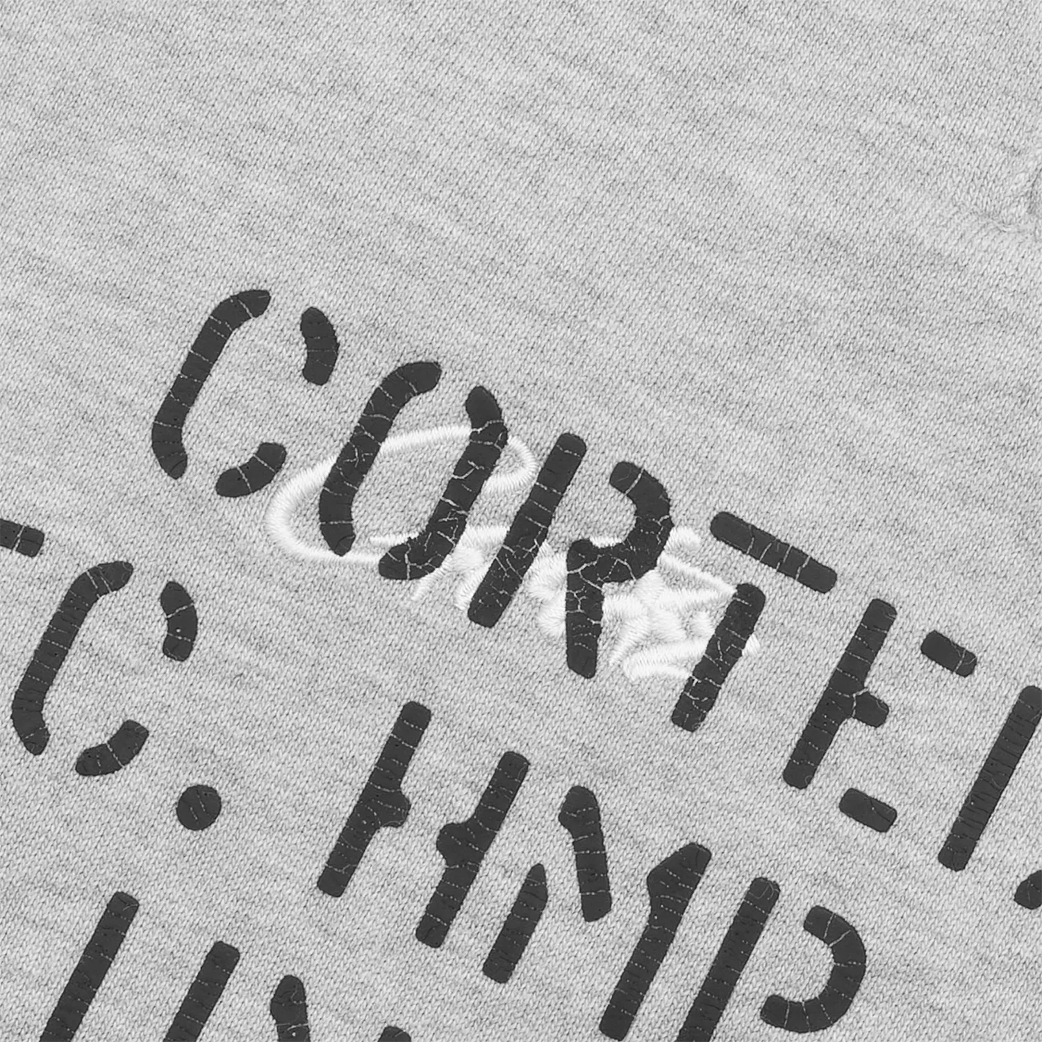 Corteiz HMP Stencil Sweatshort Heather Grey Fleece