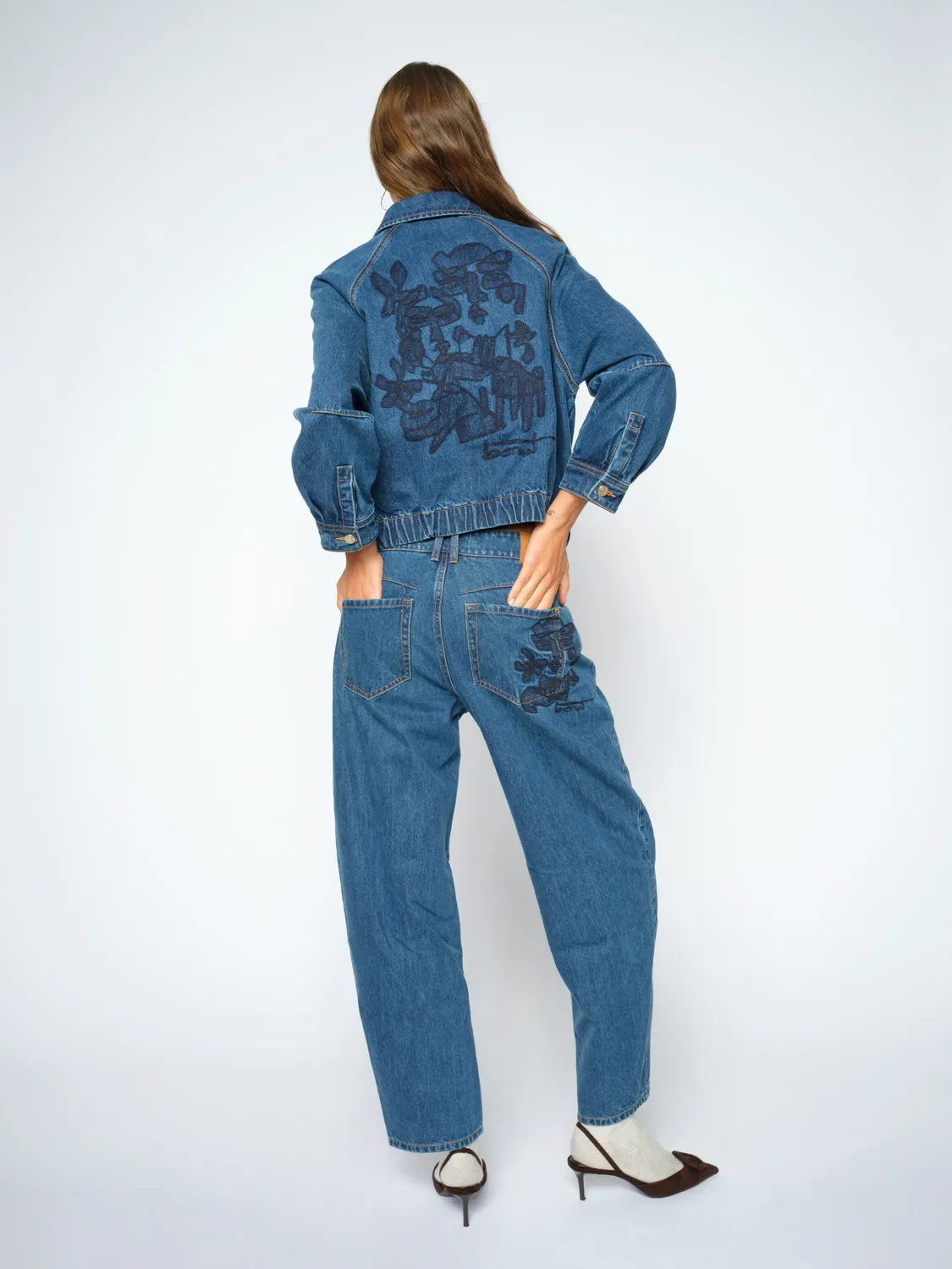 Mos Mosh MMCannen Bernat Denimjacke Print