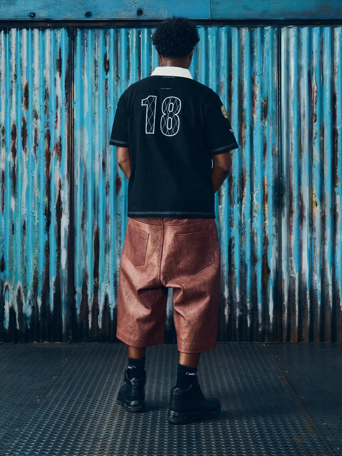 Corteiz Ardwear Leather Short Shorts Rust Echtleder