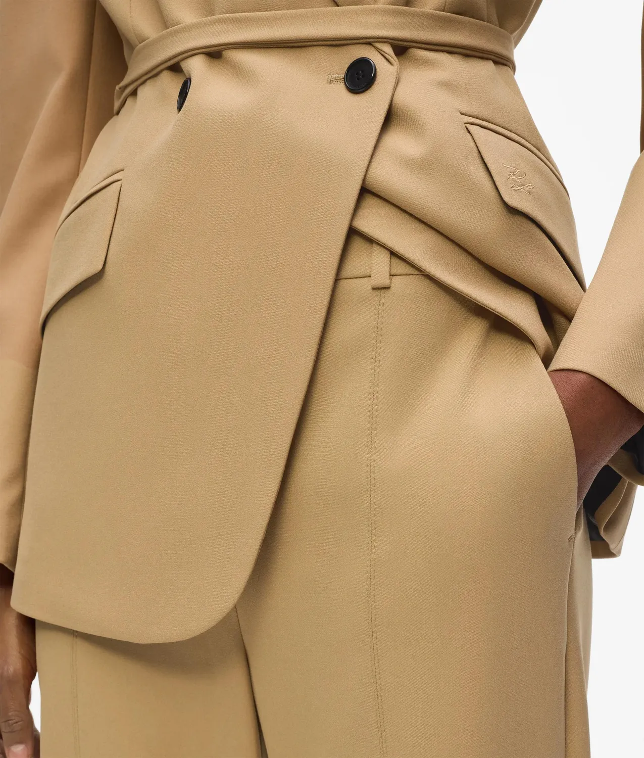 Karl Lagerfeld Slim Hose Damen Tailored Ziernaht schmal