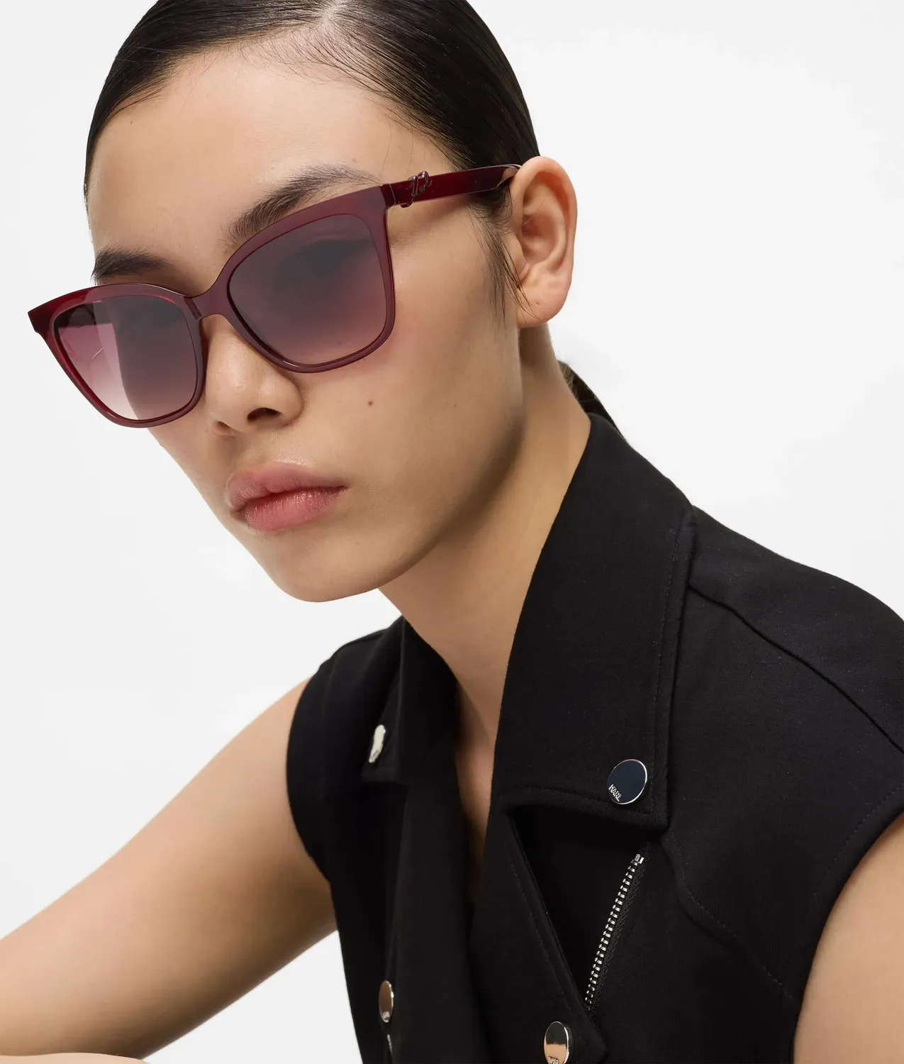 Karl Lagerfeld Signature Slim Sonnenbrille rechteckig One Size