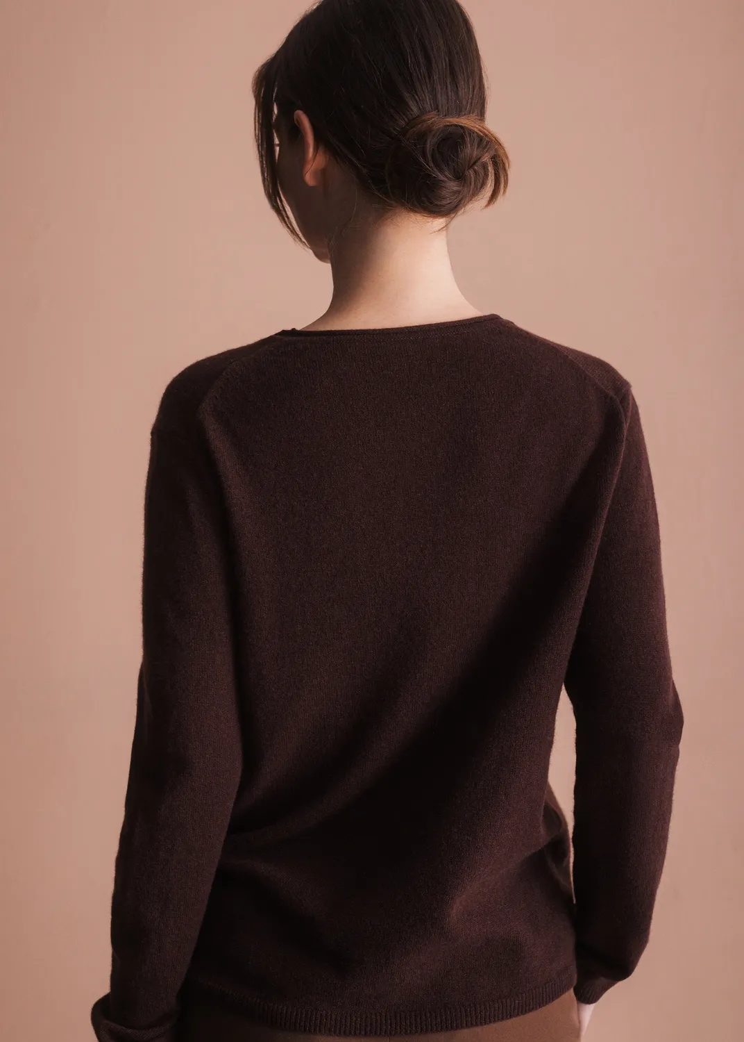 Senatex V-Ausschnitt Merinowolle Pullover Lilac leicht