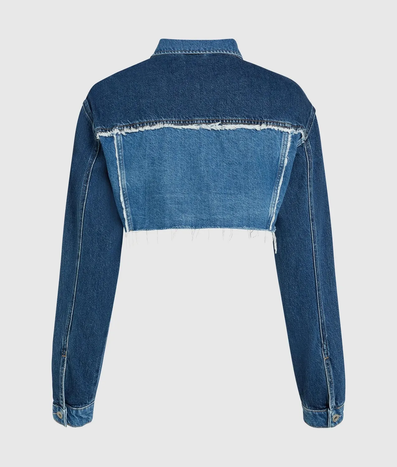 Karl Lagerfeld KL Jeans Blocked Denim Jacke Cropped