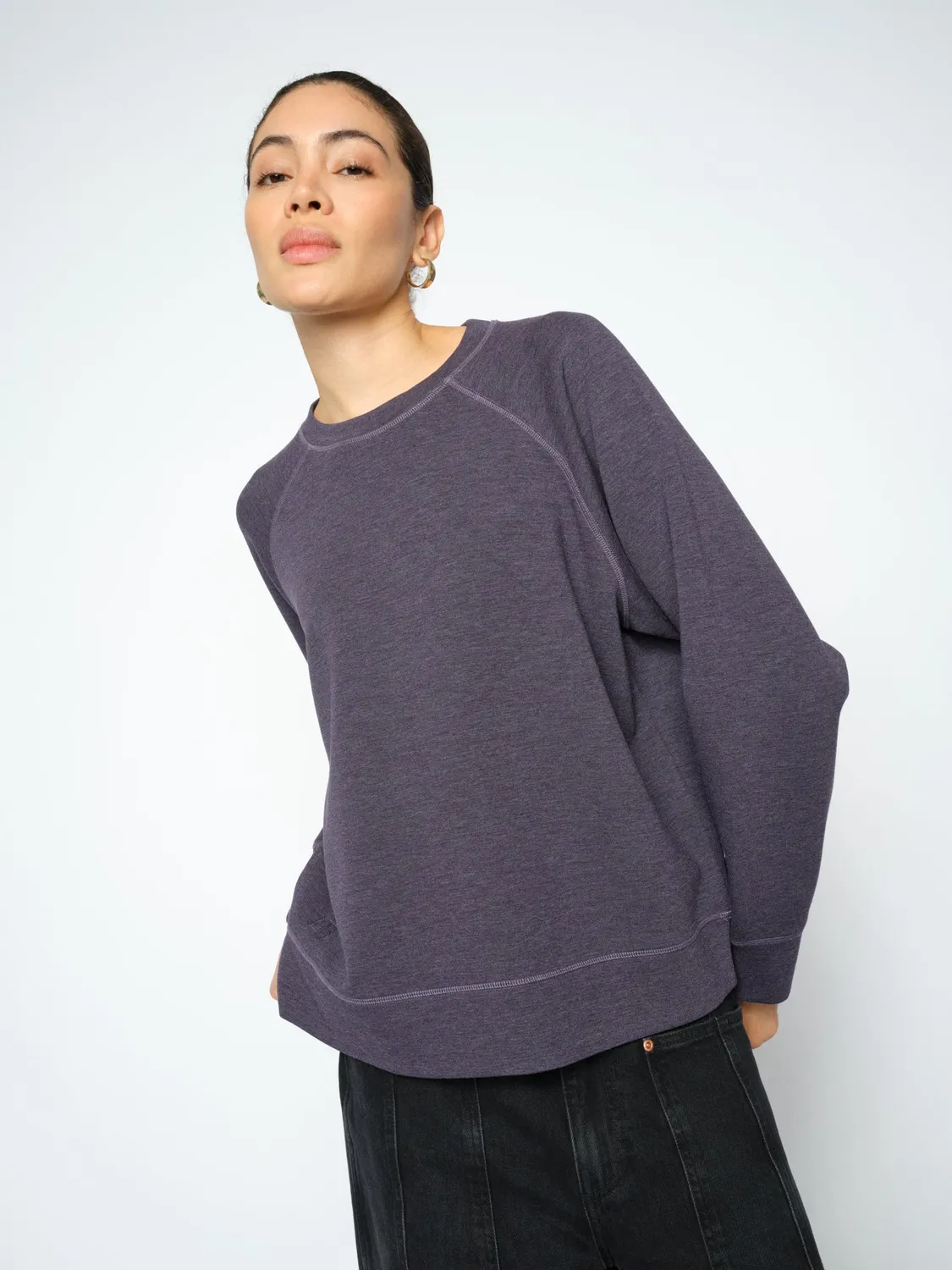 Mos Mosh MMAbello Mélange Sweatshirt Rundhals uni
