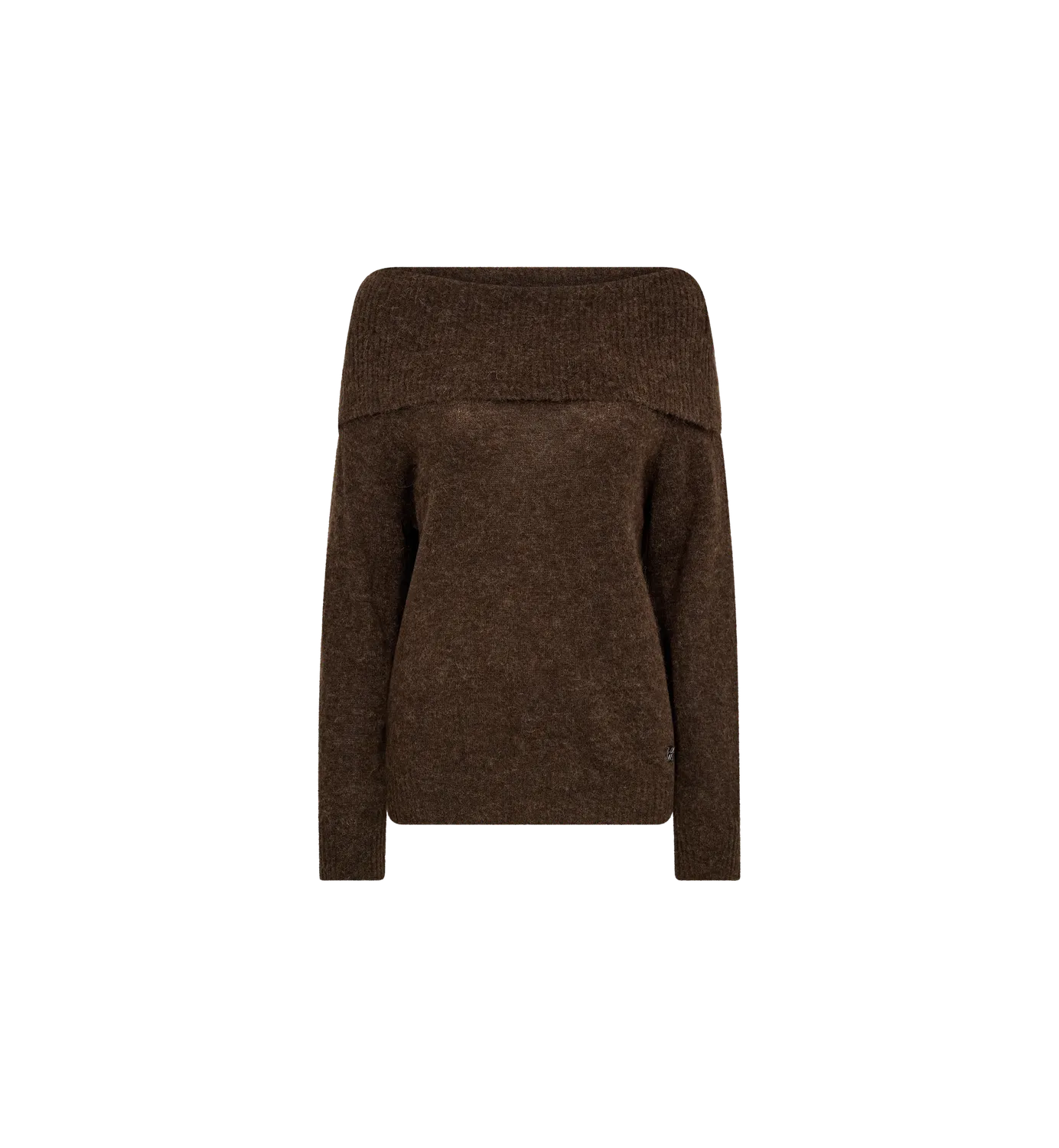 Mos Mosh MMMape Off-Shoulder Strickpullover Rosa
