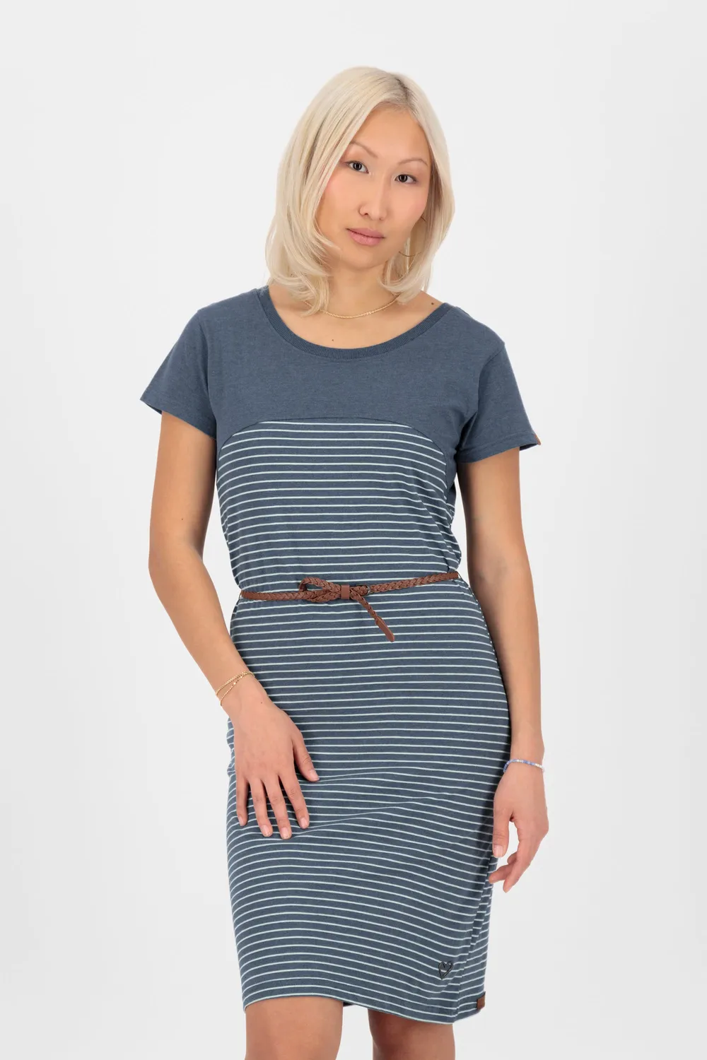 Alife & Kickin ClarinaAK Z Shirtkleid Dunkelblau Streifen