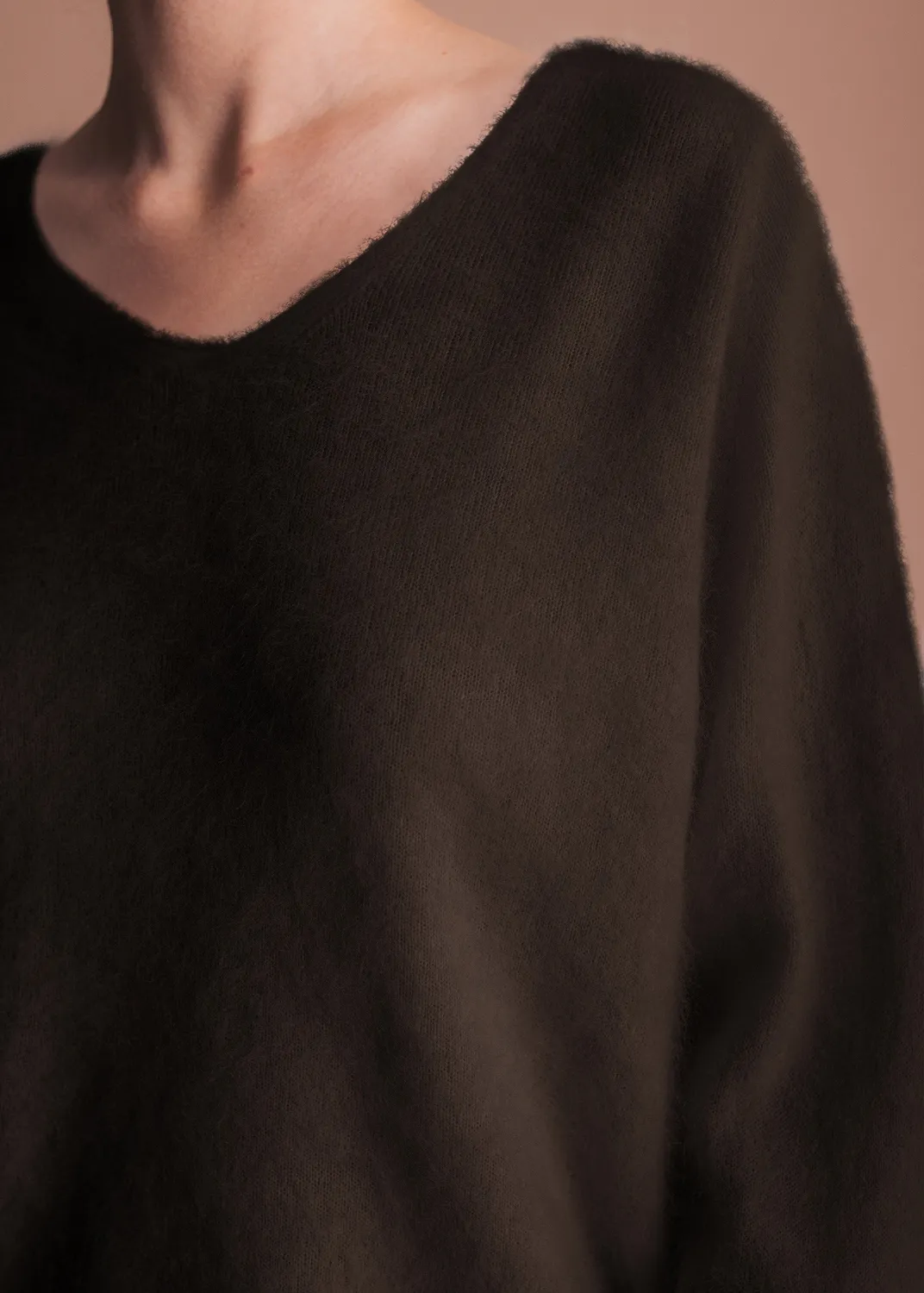 Senatex V-Pullover Cream aus Merino-Kaschmir