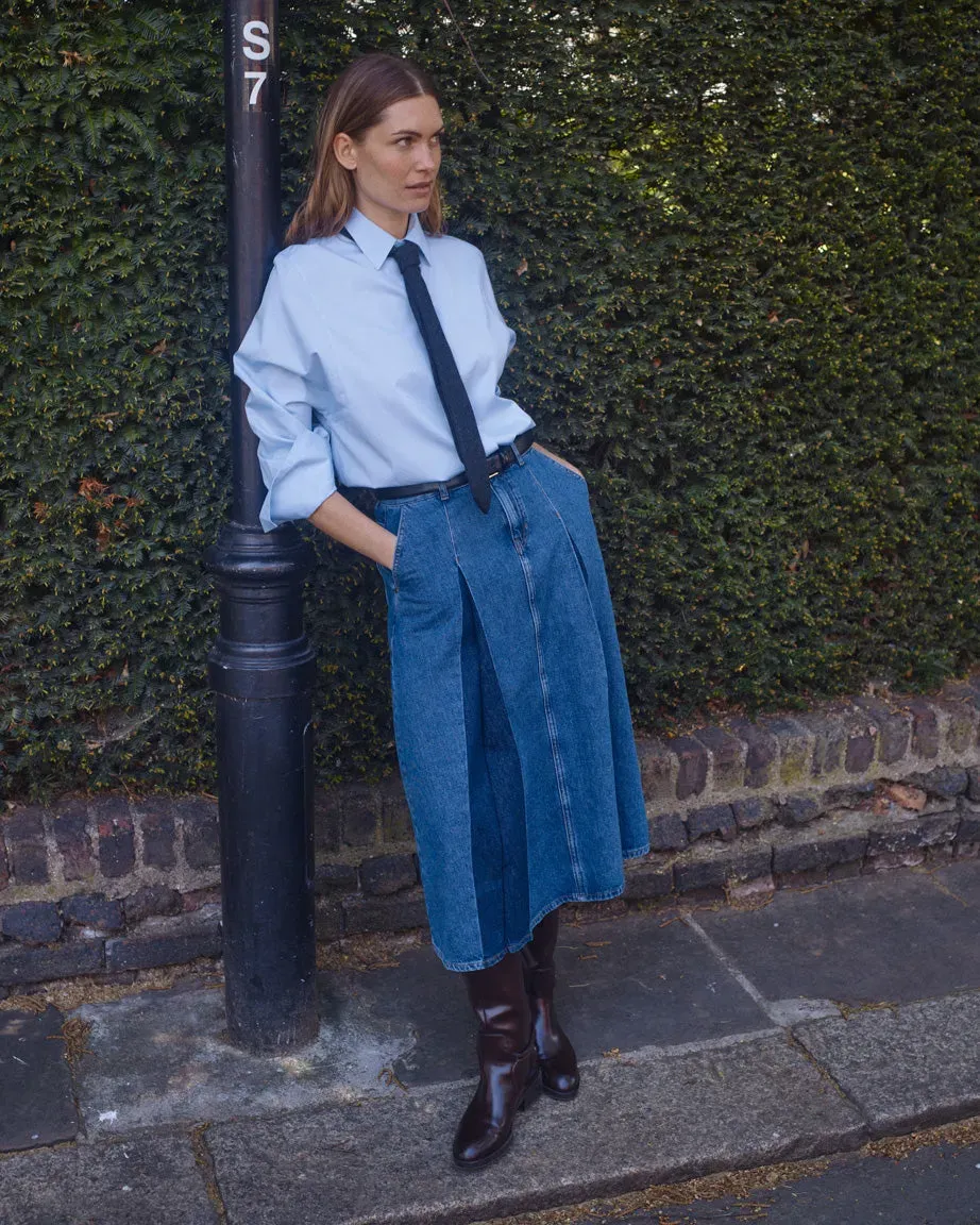 Mos Mosh MMDany Enk Rock Blau High Waist Lang Denim