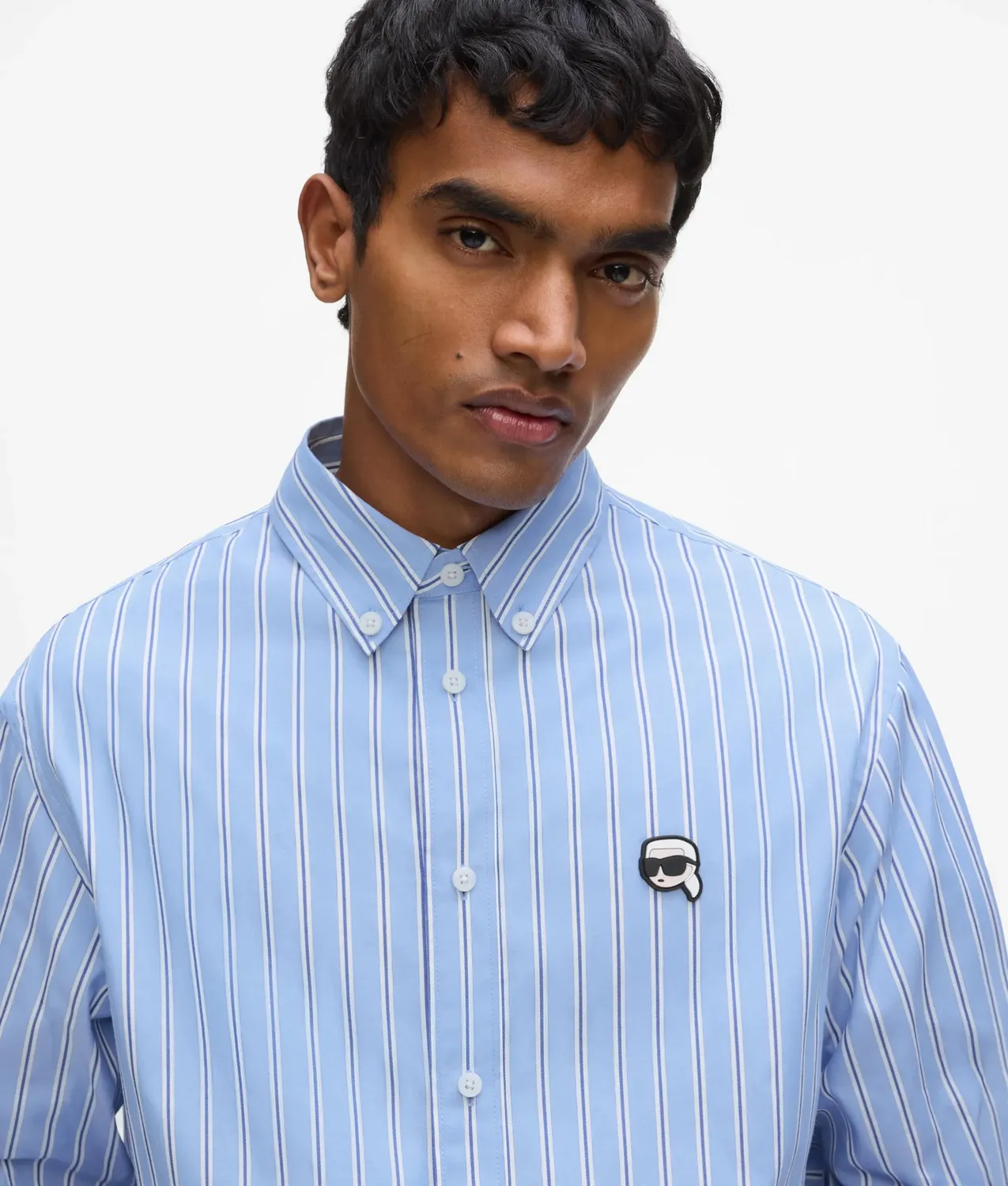 Karl Lagerfeld Ikon Stripe Relaxed Hemd Herren M