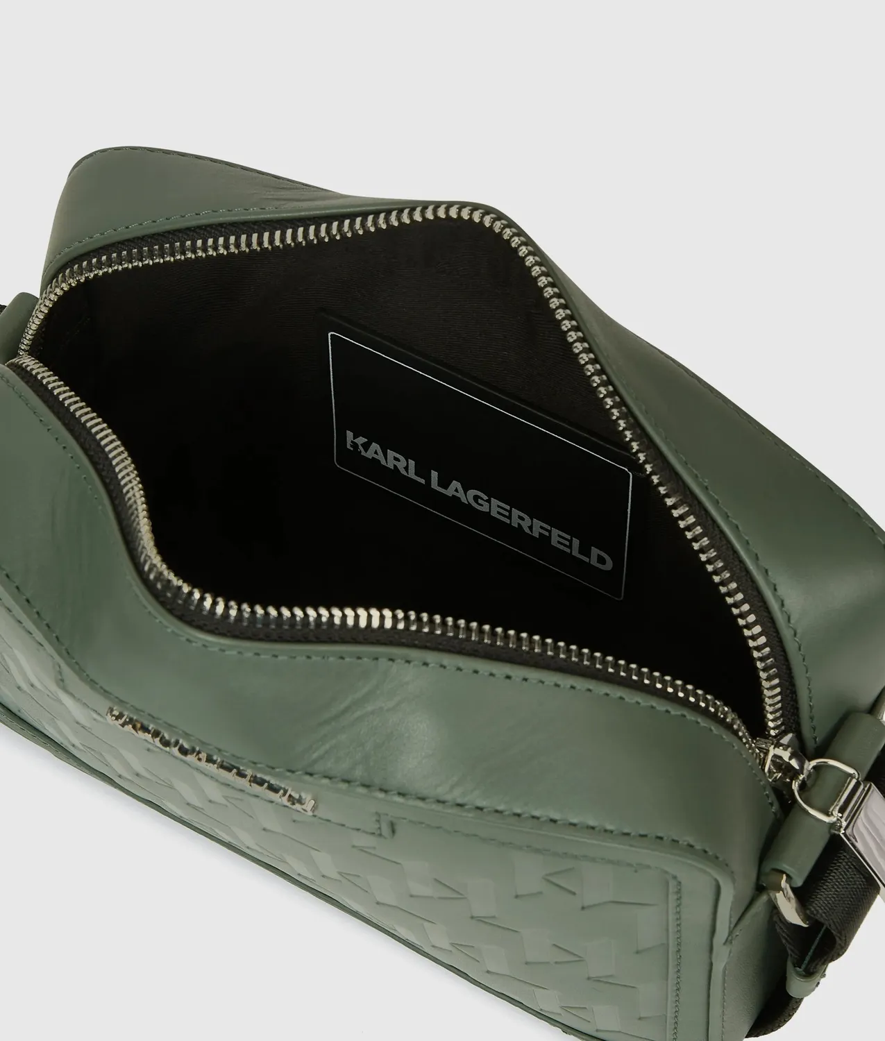 Karl Lagerfeld K/Loom Kameratasche Leder Monogramm