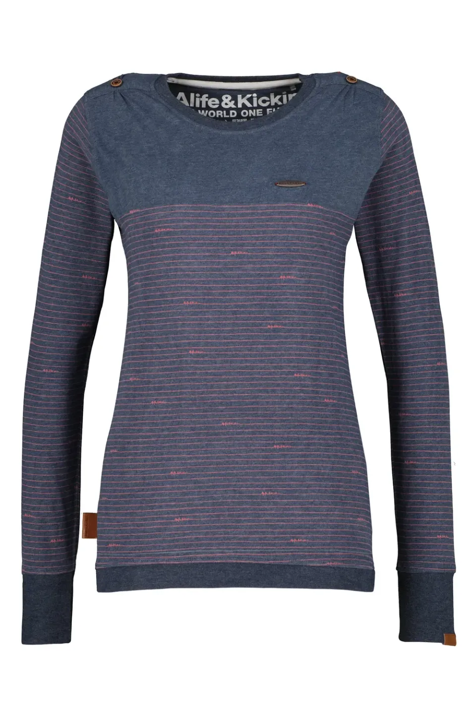Alife & Kickin LeonieAK Z Longsleeve Dunkelblau gestreift