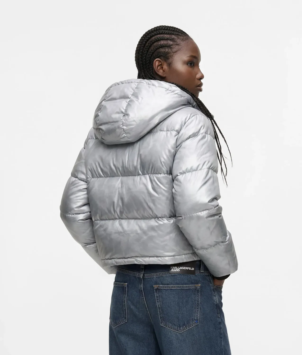 Karl Lagerfeld Jeans Cropped Pufferjacke Shiny