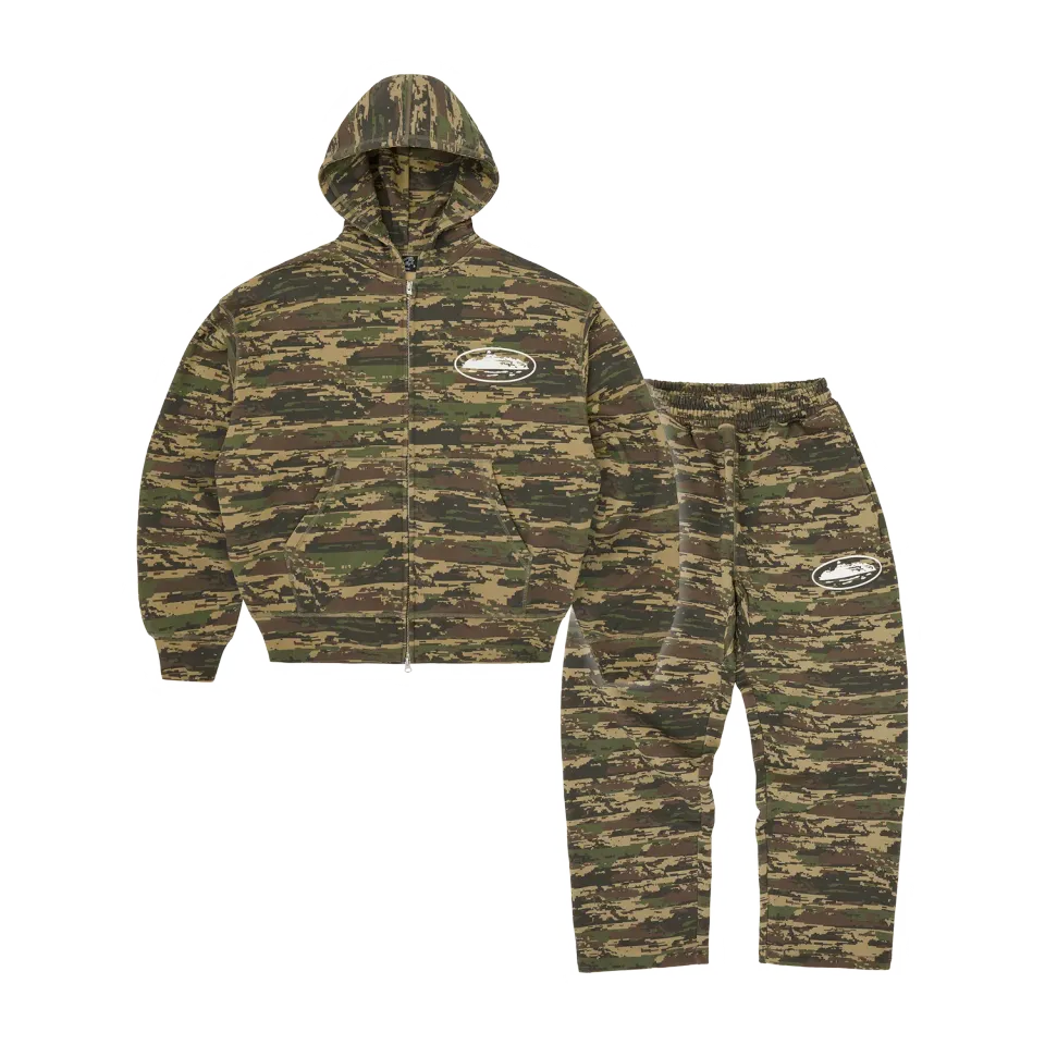 Corteiz Island Puff Print Trainingsanzug Digi Camo Baumwolle